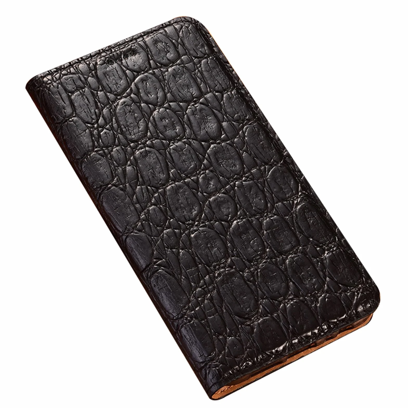Etui z prawdziwej skóry do iPhone 17 Pro Max / 17 Pro / 17 Air/17, vintage, biznesowe etui na telefon komórkowy z klapką, z zapięciem magnetycznym, czarne, 17 Pro
