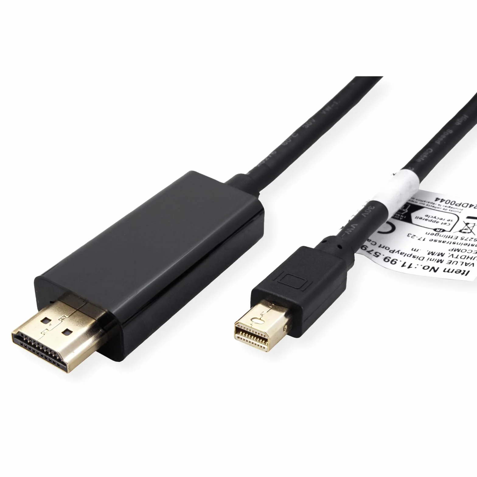 Value Kabel Mini DisplayPort, Mini DP-UHDTV, ST/ST, czarny, 1,0 m