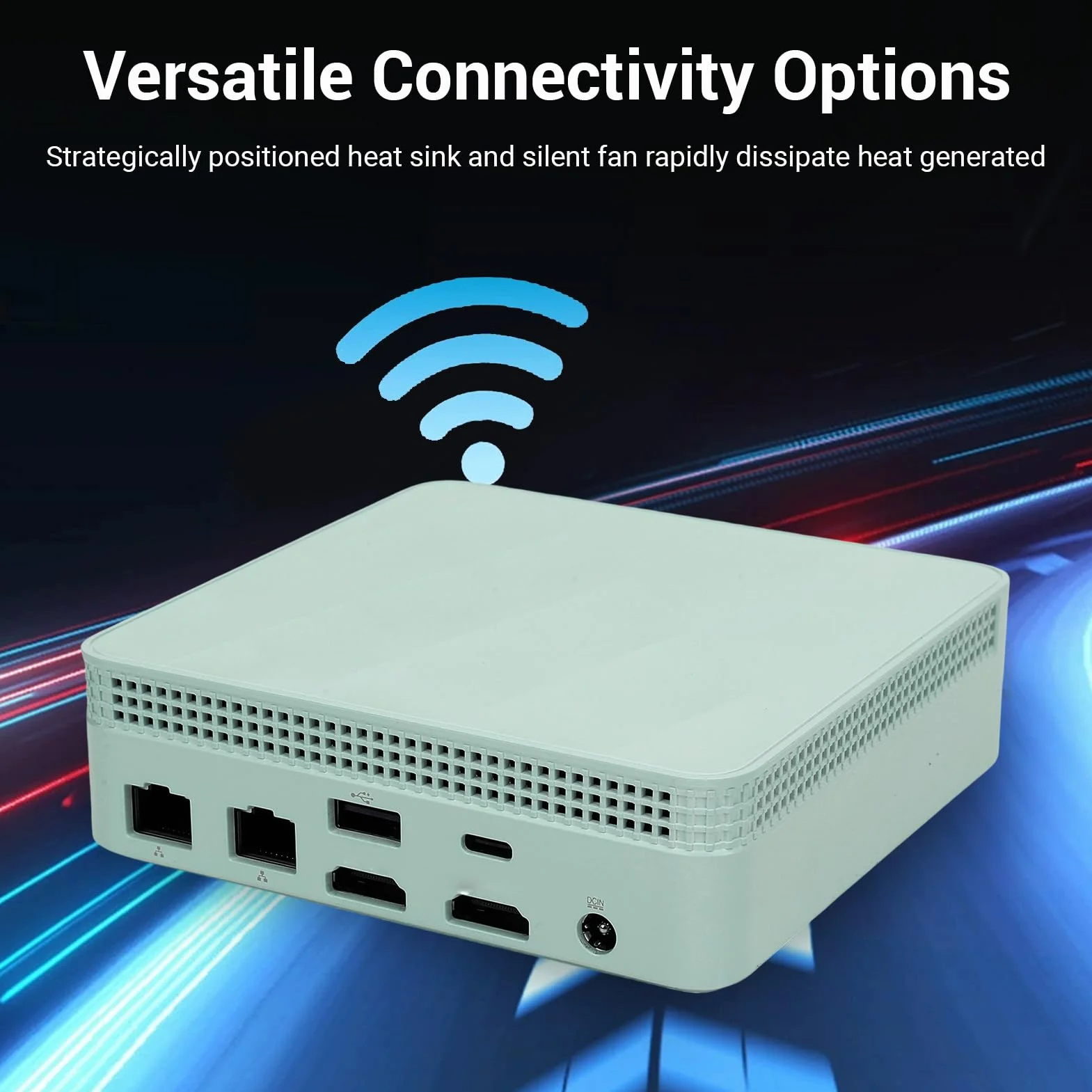 Vikye Mini PC z N100, Podwójnym Wi-Fi i Bluetooth, Gigabit Ethernet, Kompaktowym Małym Komputerem Stacjonarnym do Użytku w Domowym Biurze (16G i 1 TB Zielony)