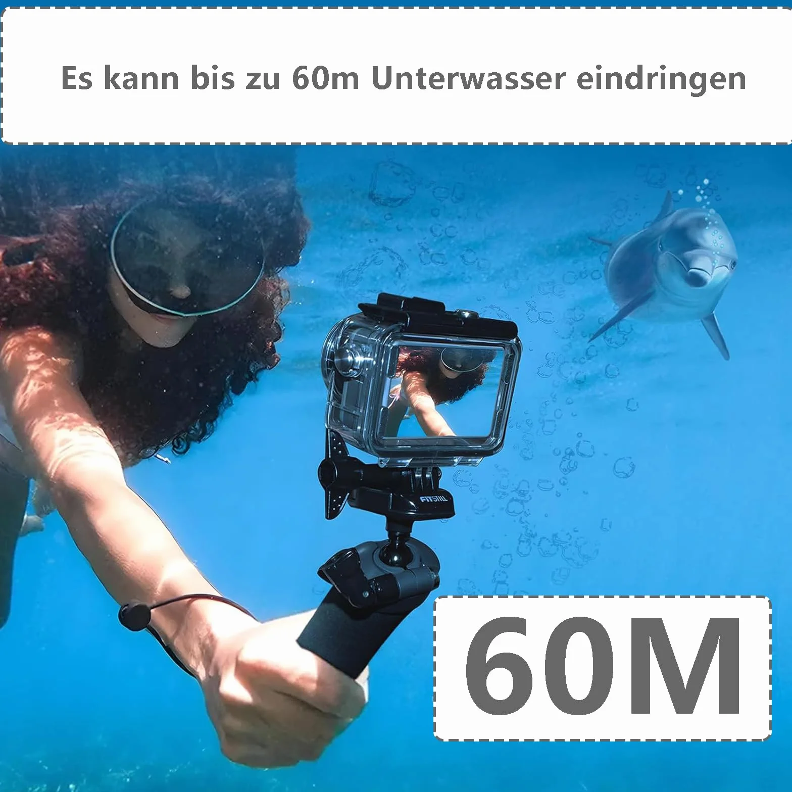 Obudowa wodoodporna DJI Osmo Action 5 Pro Action 4/3 do nurkowania 60 m z uchwytem szybkozamykającym