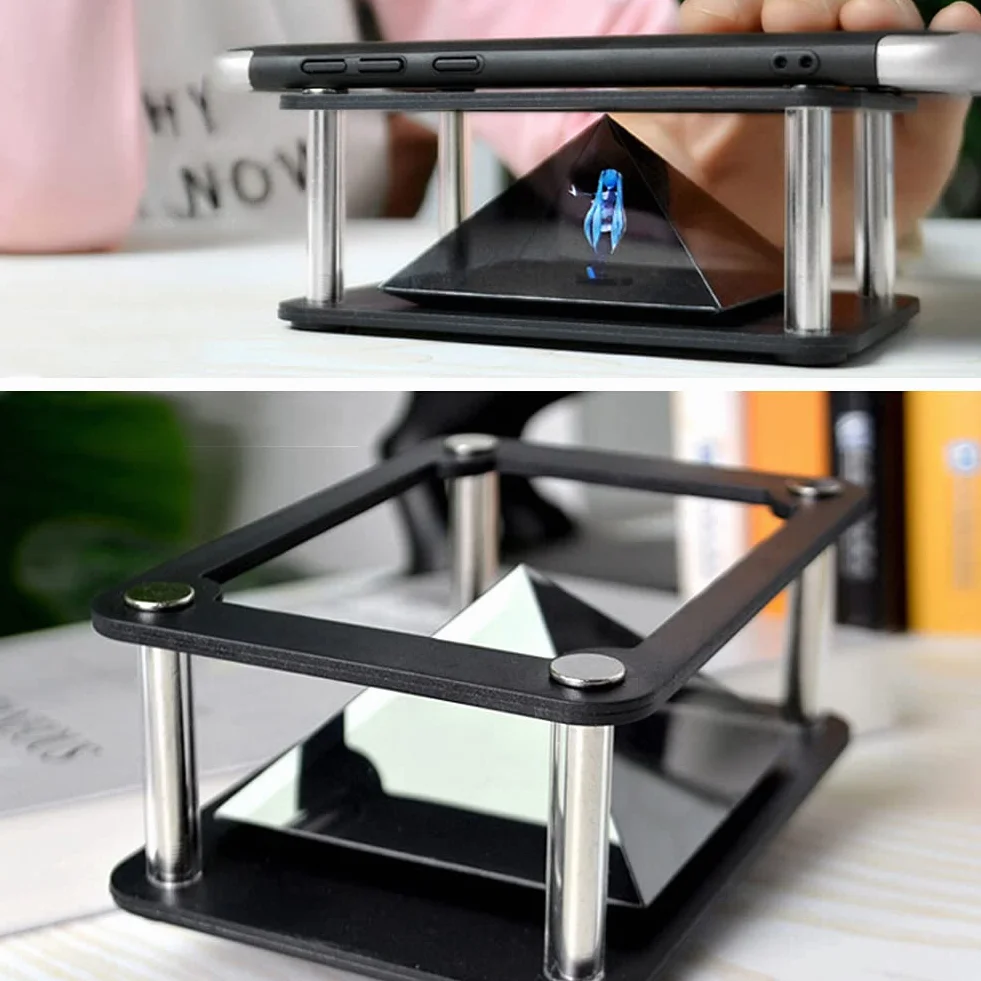 Yosoo Health Gear hologram projektor holograficzny 3D, uchwyt do smartfonów 3,5-6", styl cylindryczny