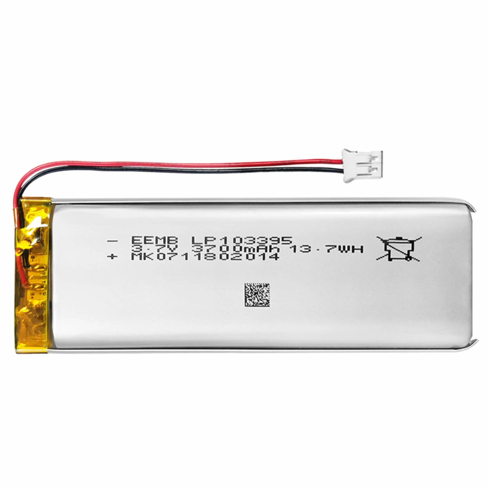 EEMB 3.7V 3700mAh 103395 Bateria Lipo ładowalny litowy polimerowy ze złączem JST - Upewnij się, że polaryzacja urządzenia pasuje do akumulatora przed zakupem!!!