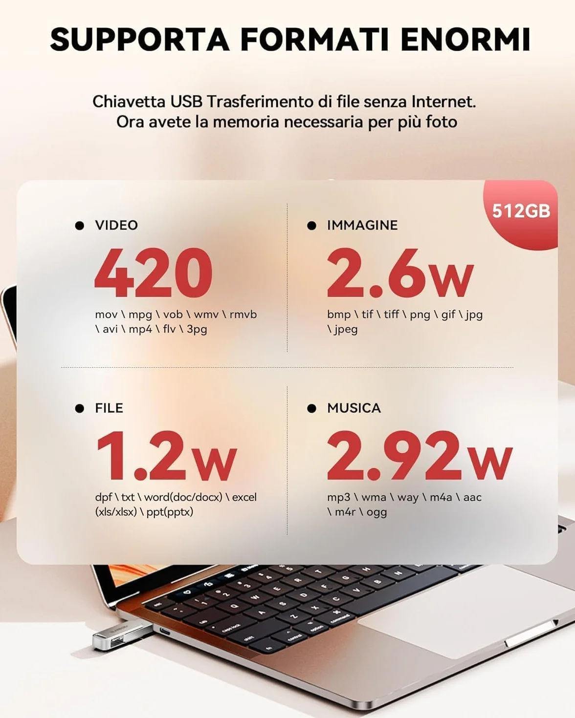 Certyfikat MFi 256GB Pendrive USB do iPhone'a, certyfikat MFi, pendrive USB 3 w 1 Lightning i Type-C z adapterem USB 3.0 Pamięć zewnętrzna do iPhone'a,
