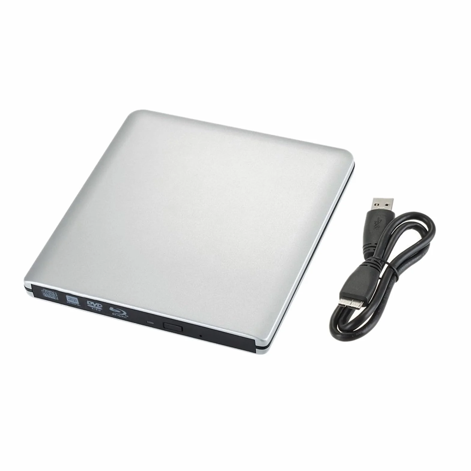 Ultracienki zewnętrzny napęd optyczny z nagrywaniem płyt Blu-Ray 4K, USB 3.0, odtwarzaniem DVD i odczytem/zapisywaniem filmów Blu-Ray 3D
