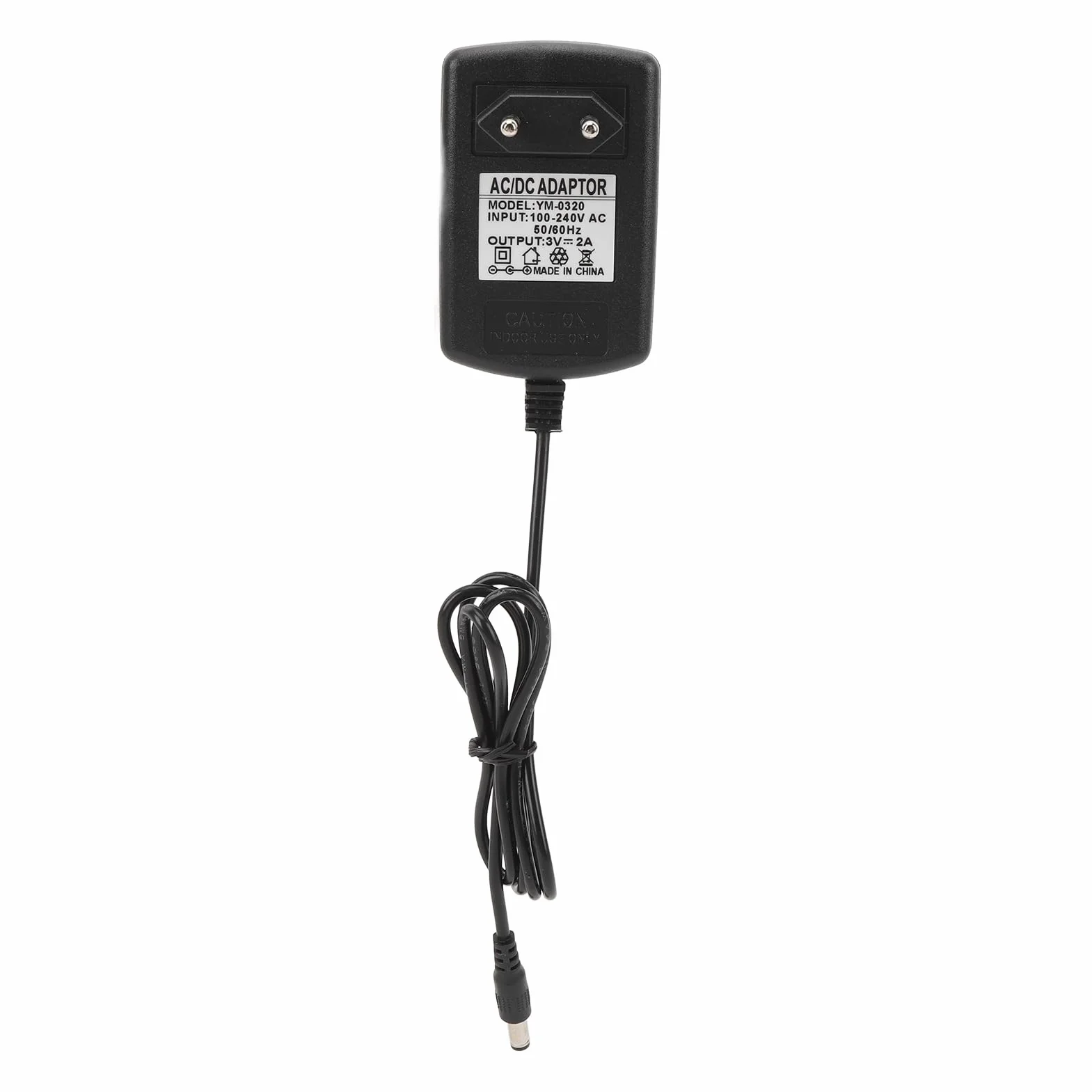 Zasilacz 3 V 2 A, Stabilna Moc Wyjściowa, Szeroka kompatybilność, z wtyczką DC 5,5 Mm X 2,5 Mm do Wyświetlaczy LED, Konsol do Gier, długość Kabla 37 Cali (wtyczka UE)