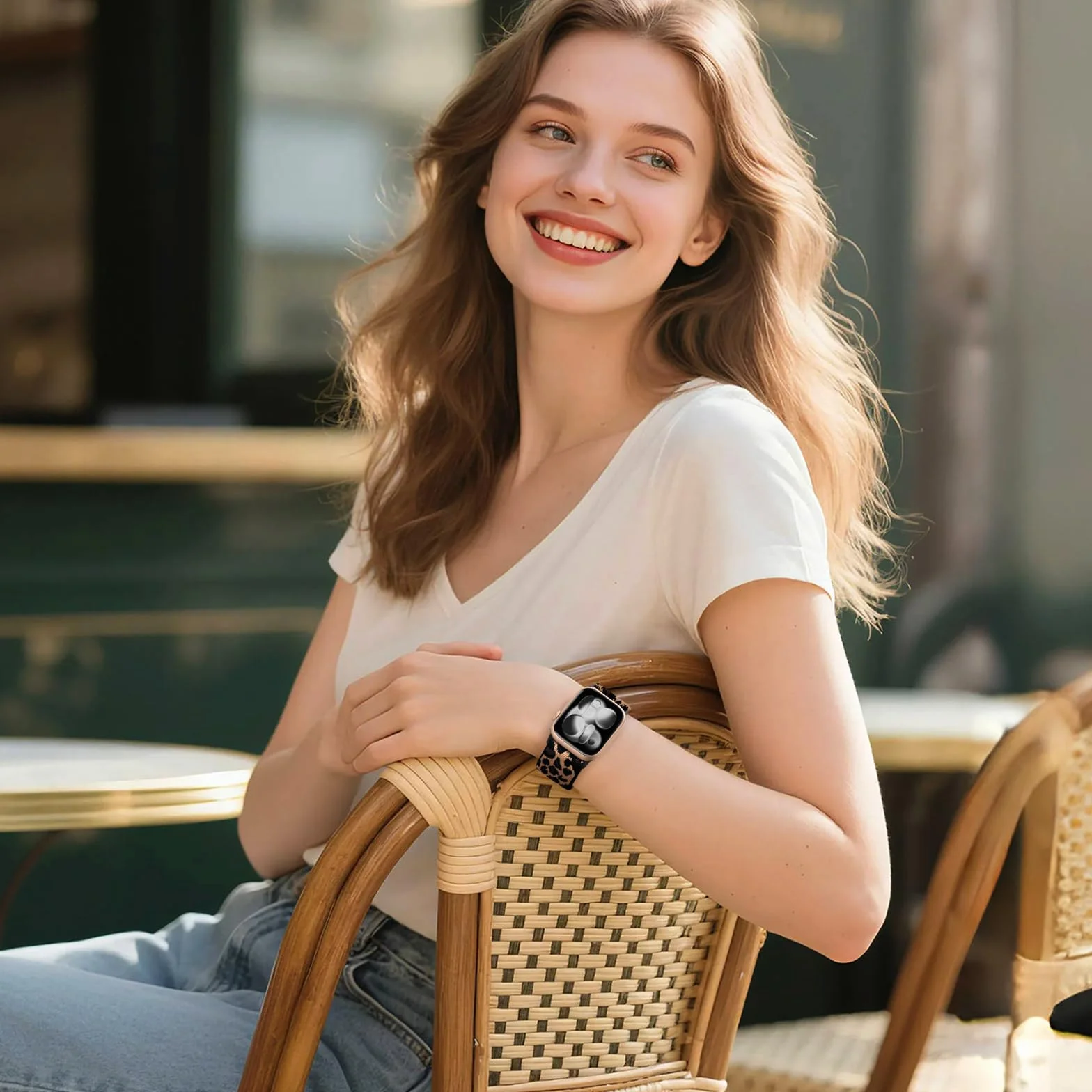 Elastyczny pasek nylonowy kompatybilny z Apple Watch 40-49 mm do iWatch Series 11-5