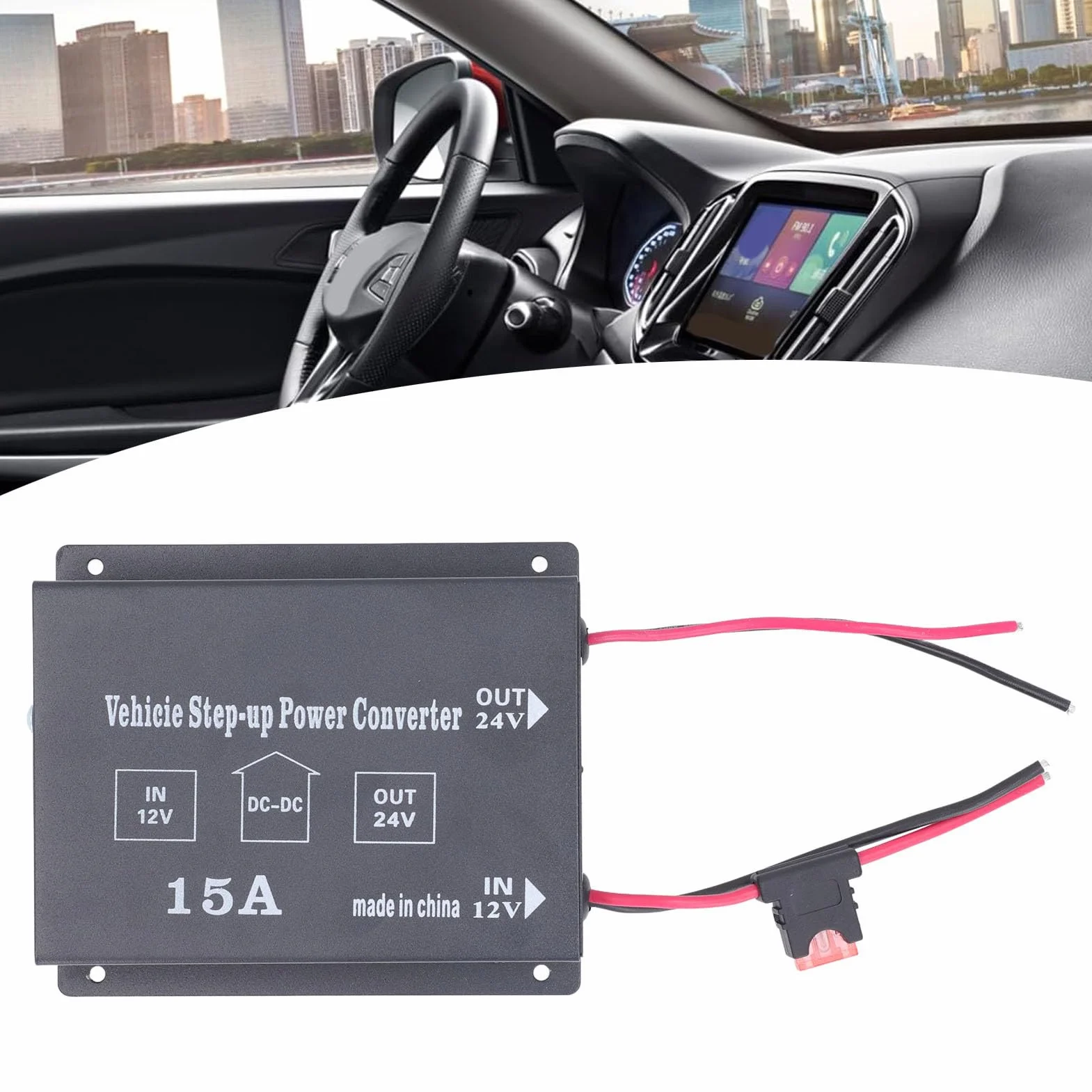 konwerter napięcia 12 V na 24 V 15A DC na DC konwerter mocy zwiększający moc subwoofer materiały do ​​modyfikacji