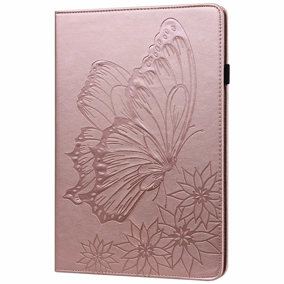 Generic etui kompatybilne z Kindle Paperwhite 1. generacji (2012) czytnik e-booków Kolor: (różowe złoto) magnetyczny skórzany portfel etui z klapką motyl wzór okładka
