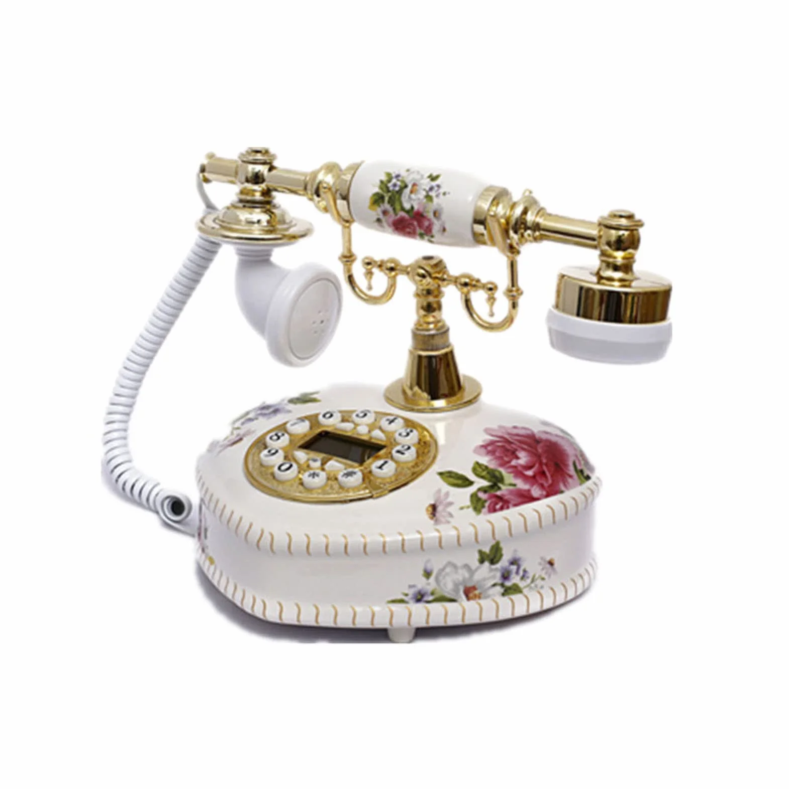 Telefon retro, replika antycznego telefonu, ceramiczny wystrój domu telefon stacjonarny na biurko, Vintage Retro telefon stacjonarny dla biura Hotel rodzinny