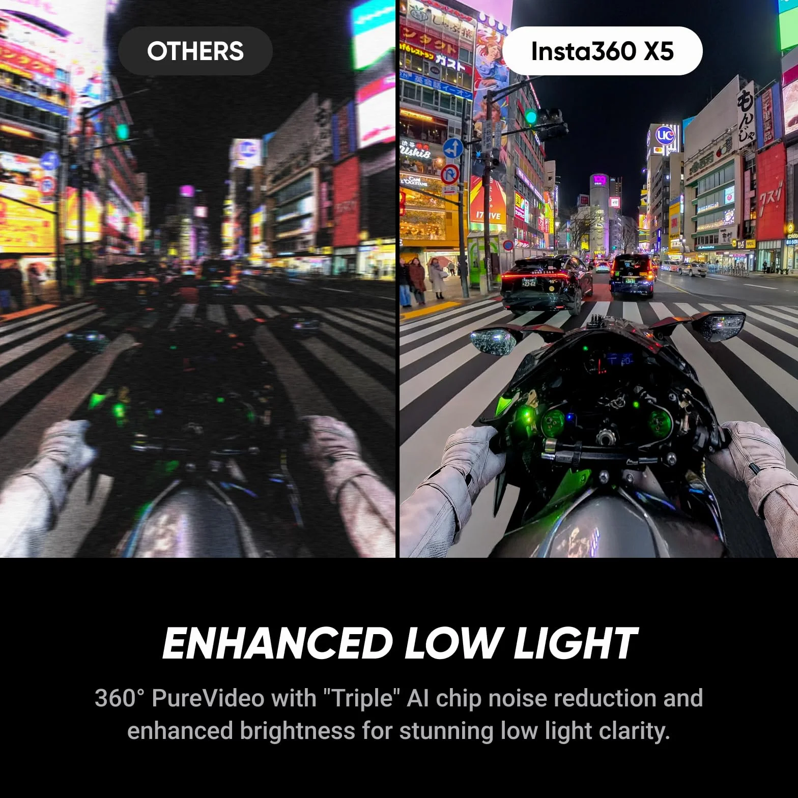 Insta360 Zestaw uchwytów fotograficznych X5 – wodoodporna kamera 8K 360, wiodące słabe światło, niewidoczny efekt kija do selfie, wytrzymały i wymienny obiektyw, bateria 3-godzinna, wbudowana ochrona