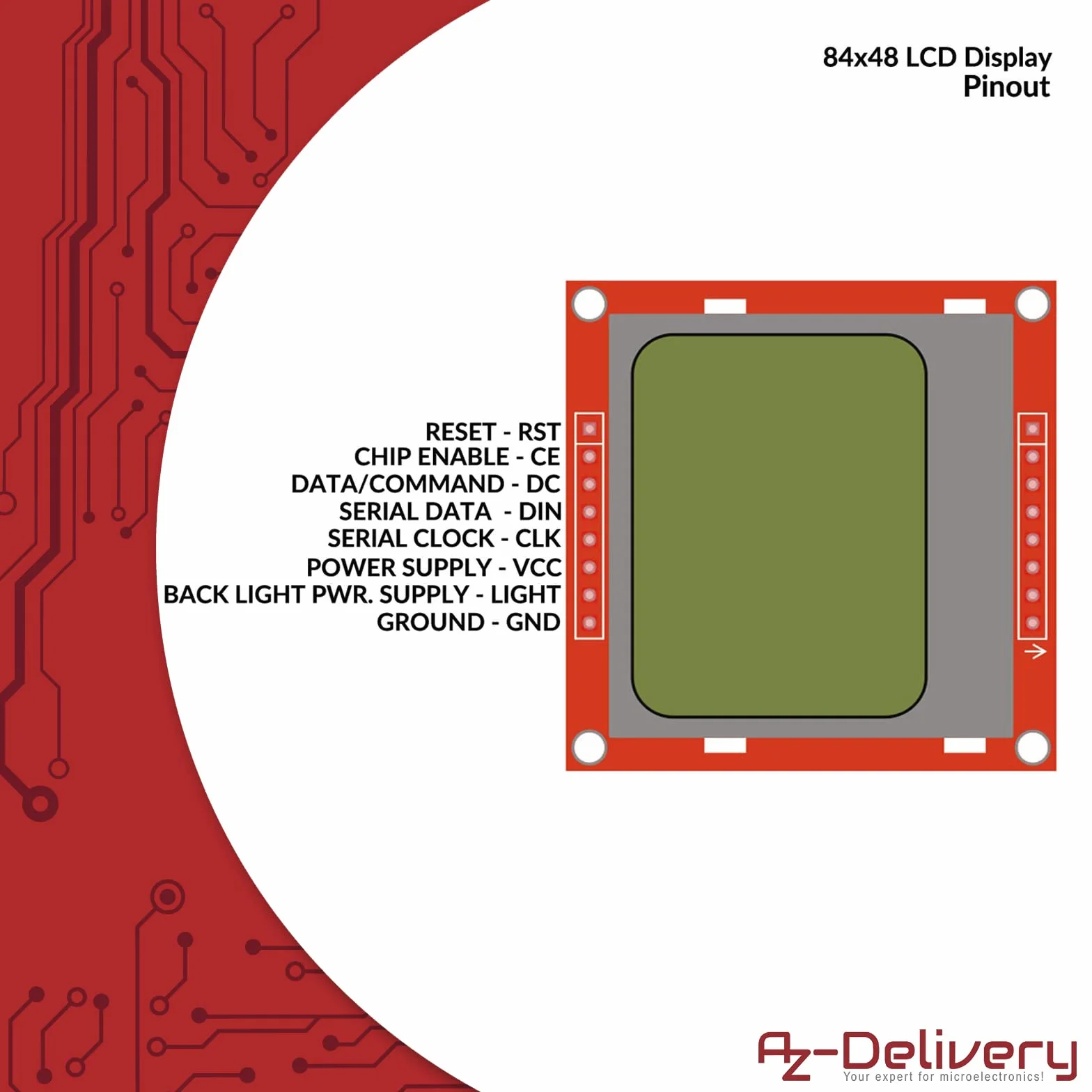 AZDelivery 3 x 84x48 pikseli wyświetlacz LCD z białym podświetleniem i czarne znaki kompatybilne z Arduino, Joystick PS2 Gamepad w tym E-Book!
