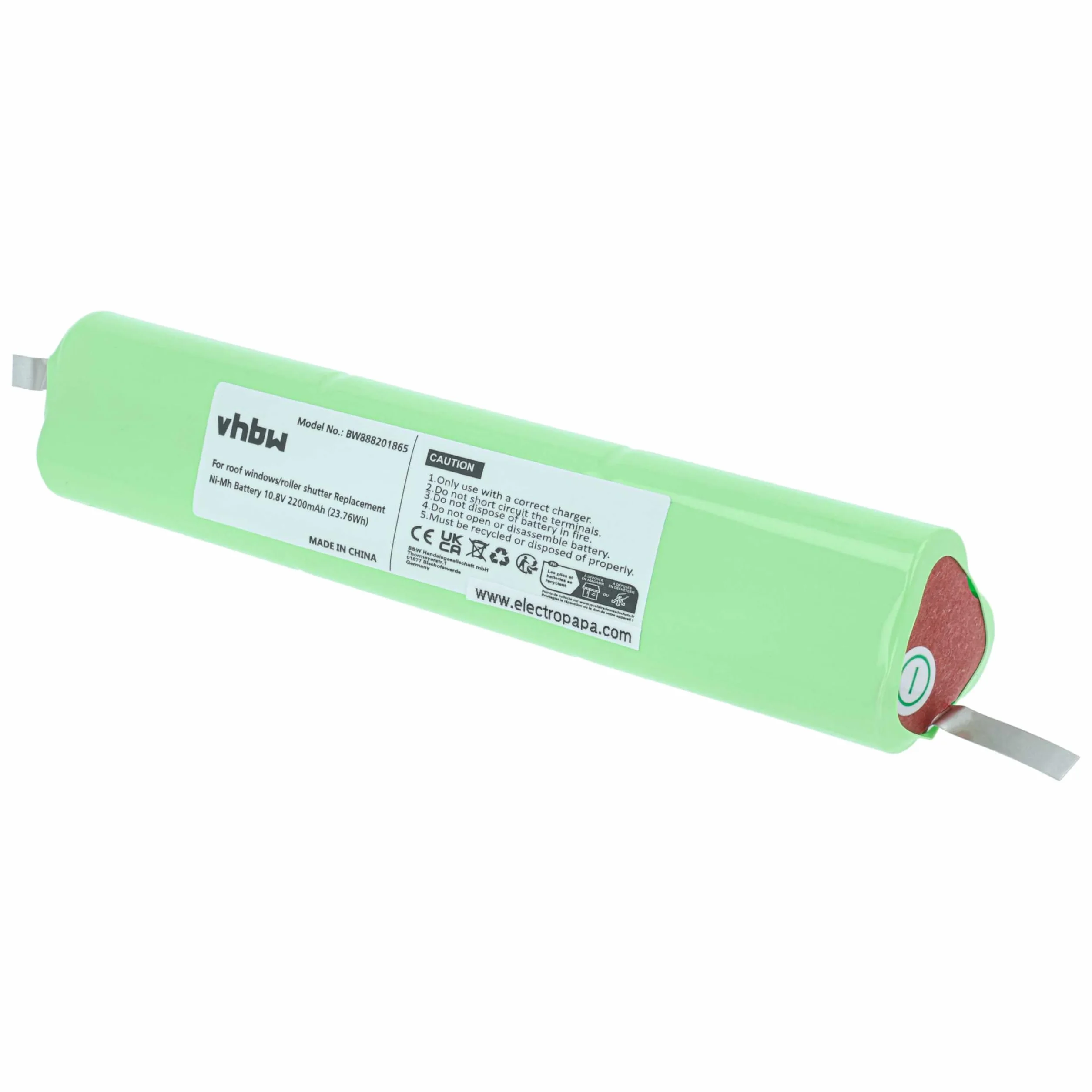 vhbw 3 x akumulator kompatybilny z roletami do okien dachowych i roletami Velux (2200 mAh, 10,8 V, NiMH)