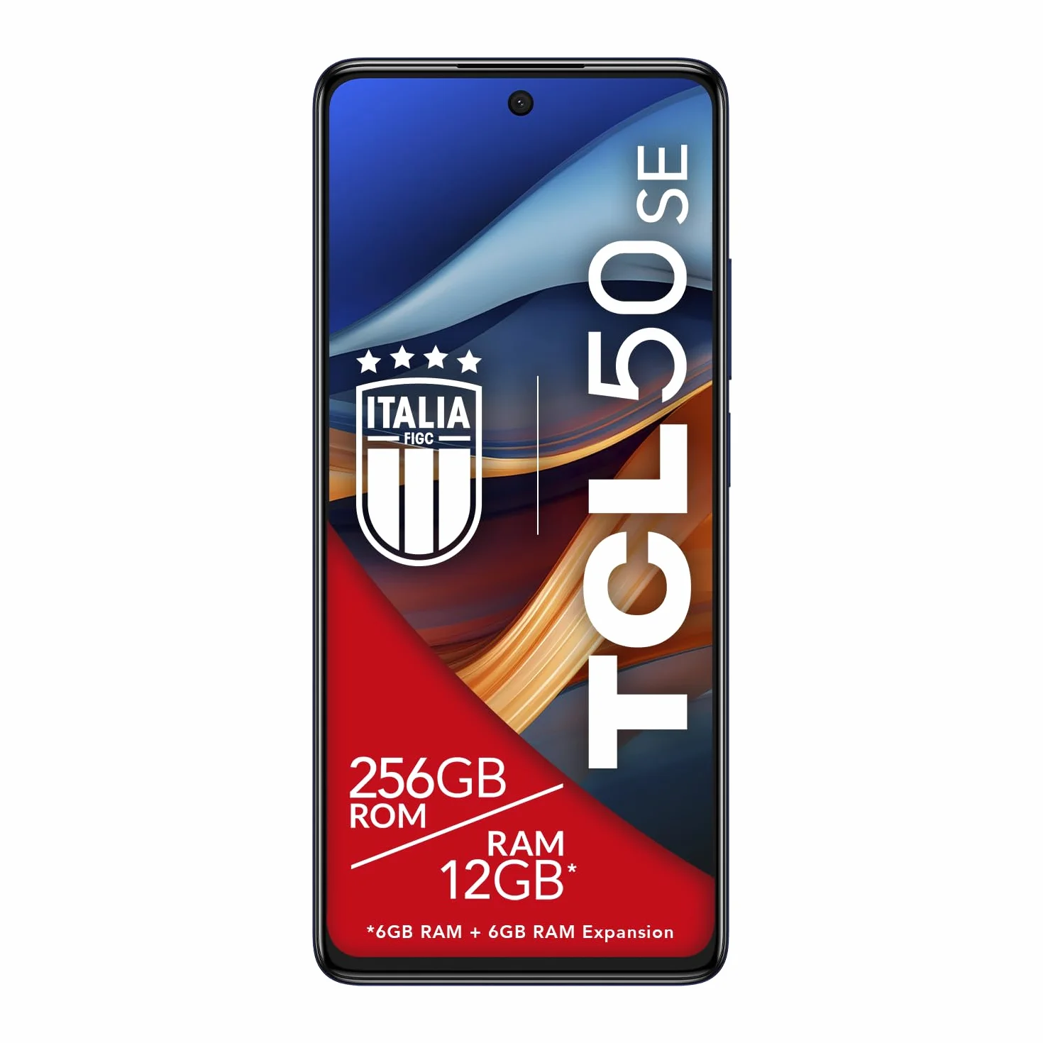 TCL 50SE smartfon 4G, wyświetlacz 6,78", FHD+ 90 Hz, 256 GB, 12 GB RAM (6 GB + 6 GB RAM Expansion), hybrydowy aparat 50 Mpx, system Android 14, bateria 5010 mAh szybkie ładowanie, Dual Sim, niebieski