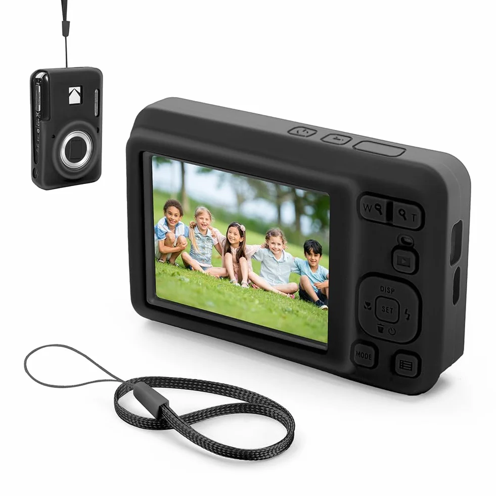 Dla KODAK PIXPRO FZ55 Etui na Aparat, Silikonowa Pokrywa Ochronna Przeciw Zarysowaniam, Odporna na Wstrząsy Skóra, Lekkie Etui Uchwytowe na Akcesoria do Cyfrowego Aparatu FZ55