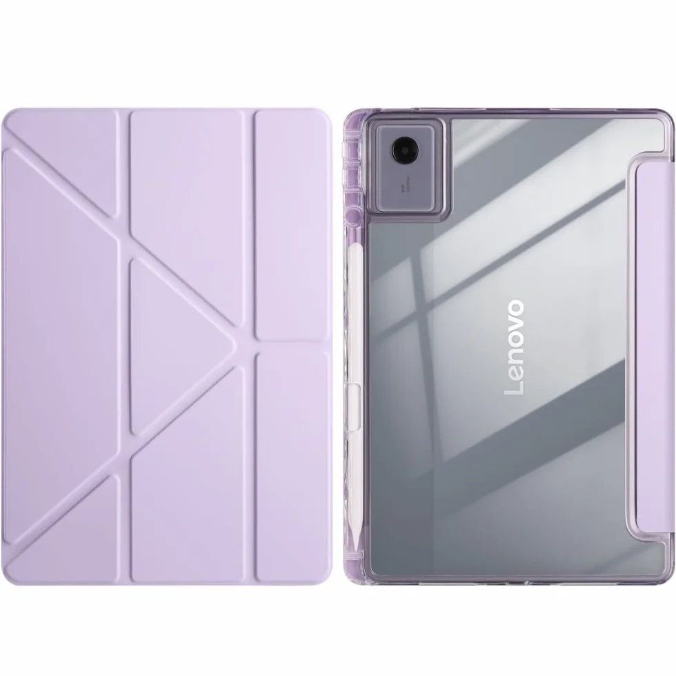 Generic etui kompatybilne z Xiaomi Redmi Pad Pro (kolor: jasnofioletowy) skórzane etui z klapką twarda silikonowa tylna obudowa
