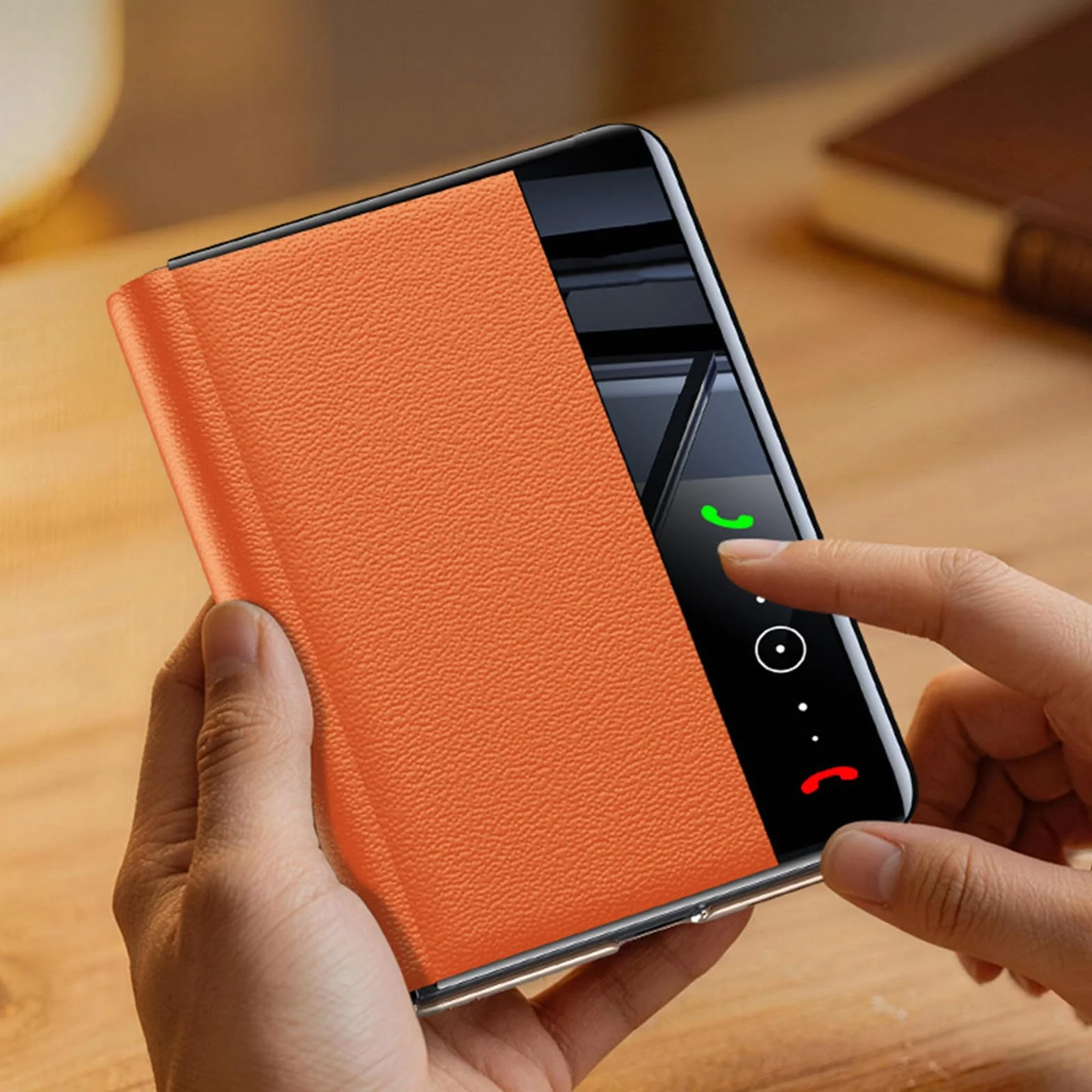 Etui z klapką do Huawei Pura X Max, etui z prawdziwej skóry z okienkiem, stojakiem, etui ochronne, niebieskie, Pura X Max