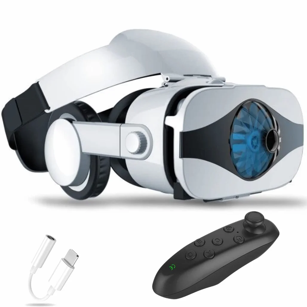 Okulary VR, zestaw słuchawkowy z wirtualnej rzeczywistości, zestawy słuchawkowe VR obsługują Android i IOS, połączenie Bluetooth dla iPhone 13 Pro Max/13 Pro 13/12/11, do Samsung Galaxy S21, Huawei, Xiaomi (Kolor: A, rozmiar: Ios )