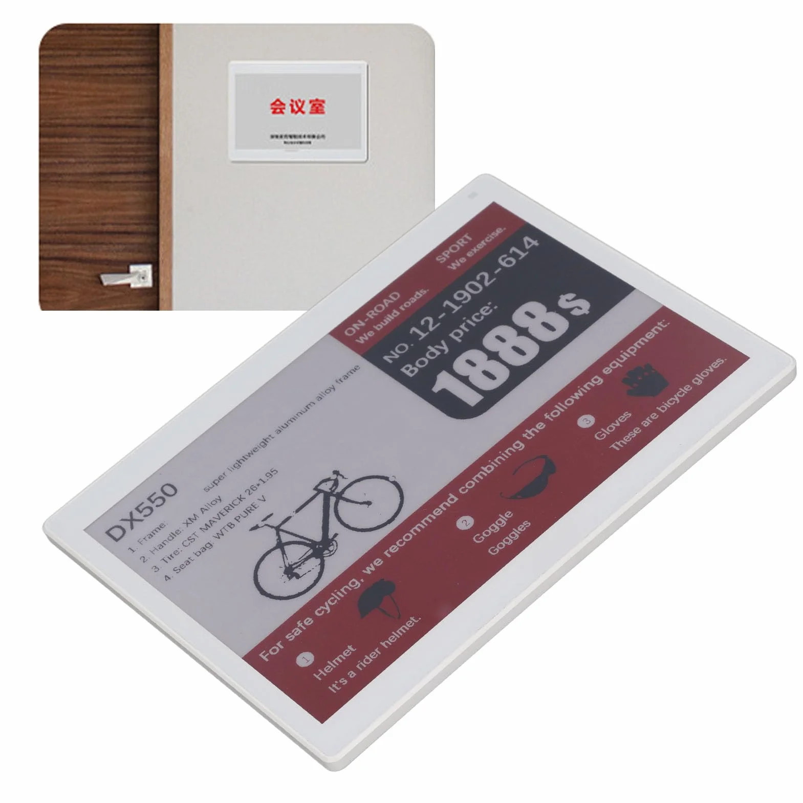 Wyświetlacz E-papier o Przekątnej 10,2 Cala, Edytowalna Cyfrowa Etykieta z ceną, Akumulator 4000 MAh, Ekran E Ink do Wizytówek, Znak Stołu Konferencyjnego, Dekoracja Wnętrz