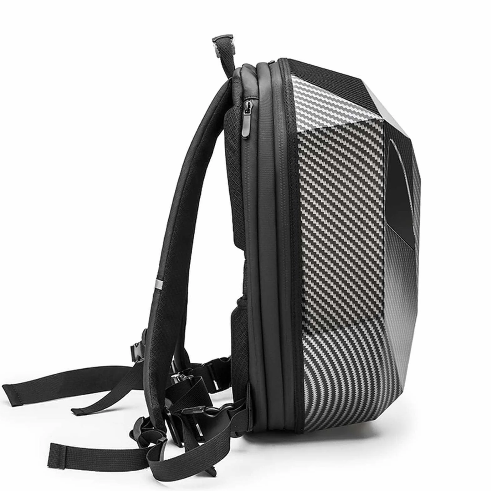 Torba LED z Wyświetlaczem, Programowalny Ekran Twarda Obudowa Wodoodporna Torba na Laptopa Zasilana Przez USB do Podróżowania Motocyklem, z wodoodporną powłoką 3D, z możliwością