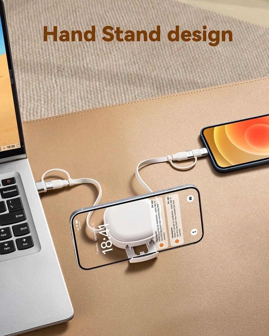 Minlu Kabel do ładowania Multi 65 W, zwijany kabel do ładowania 5 w 1, szybkie ładowanie, kabel do ładowania Multi USB z transferem danych, USB C na USB C [65 W] + Lightning [27 W] do iPada, Samsunga | Multi kabel do ładowania z transferem danych, USB C n