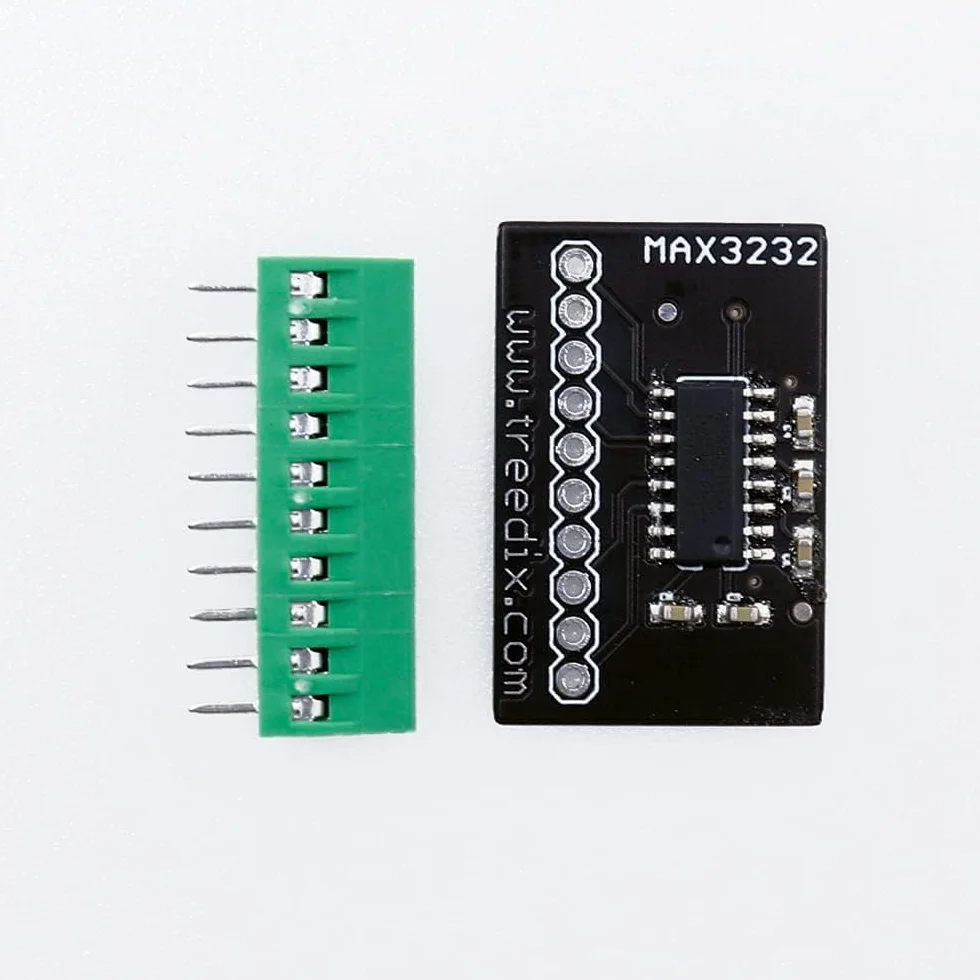 Treedix 2 szt. Mini RS232 na TTL MAX3232 adapter konwertujący płytka nadajnika-odbiornika Breakout Board 3V-5V