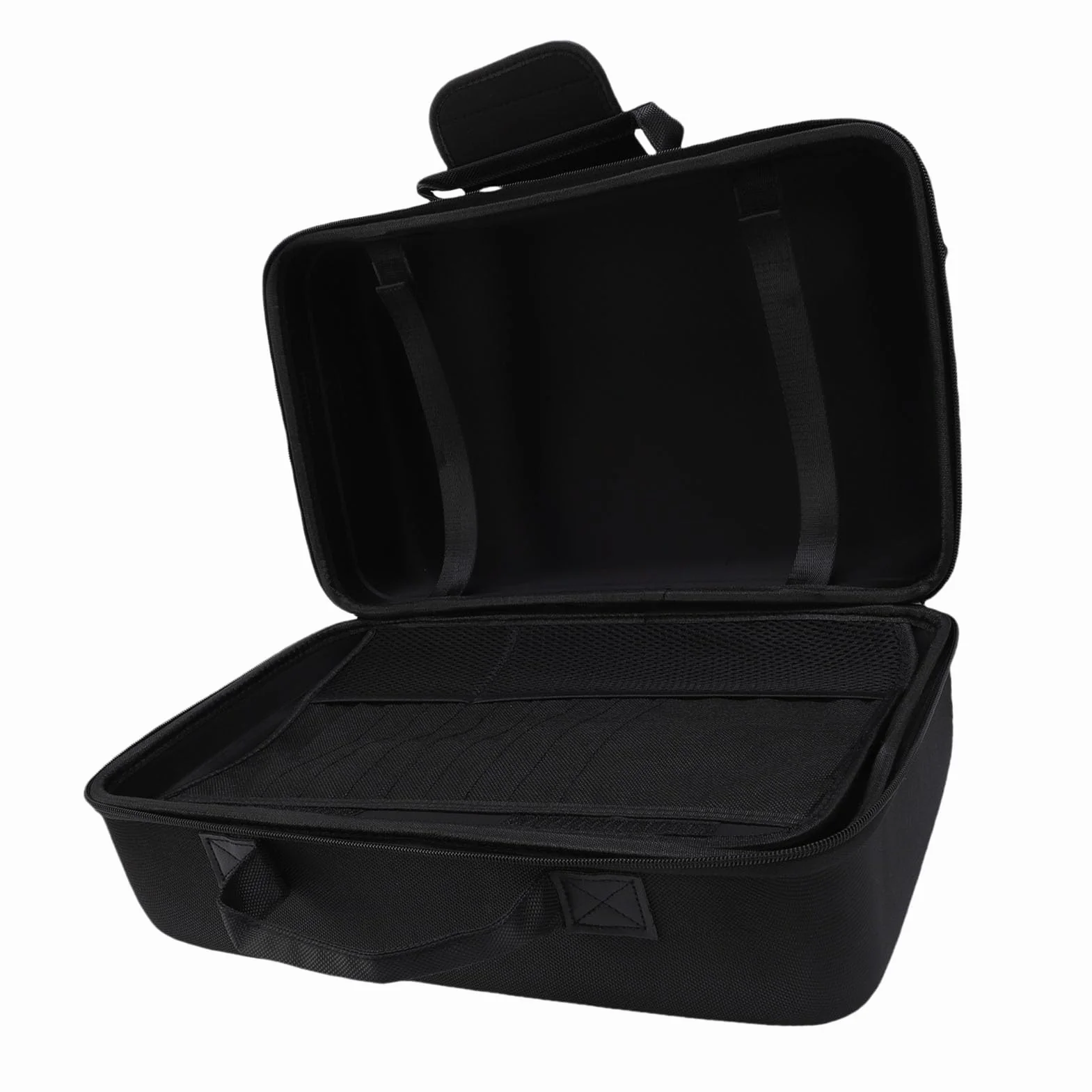 Generic Przenośna Torba Podróżna Konsoli Gier, Wodoodporna Konsola Ochronna Twarda Skrzynka do Przenoszenia dla Kontrolera Pionowe Kable Słuchawkowe (BLACK)