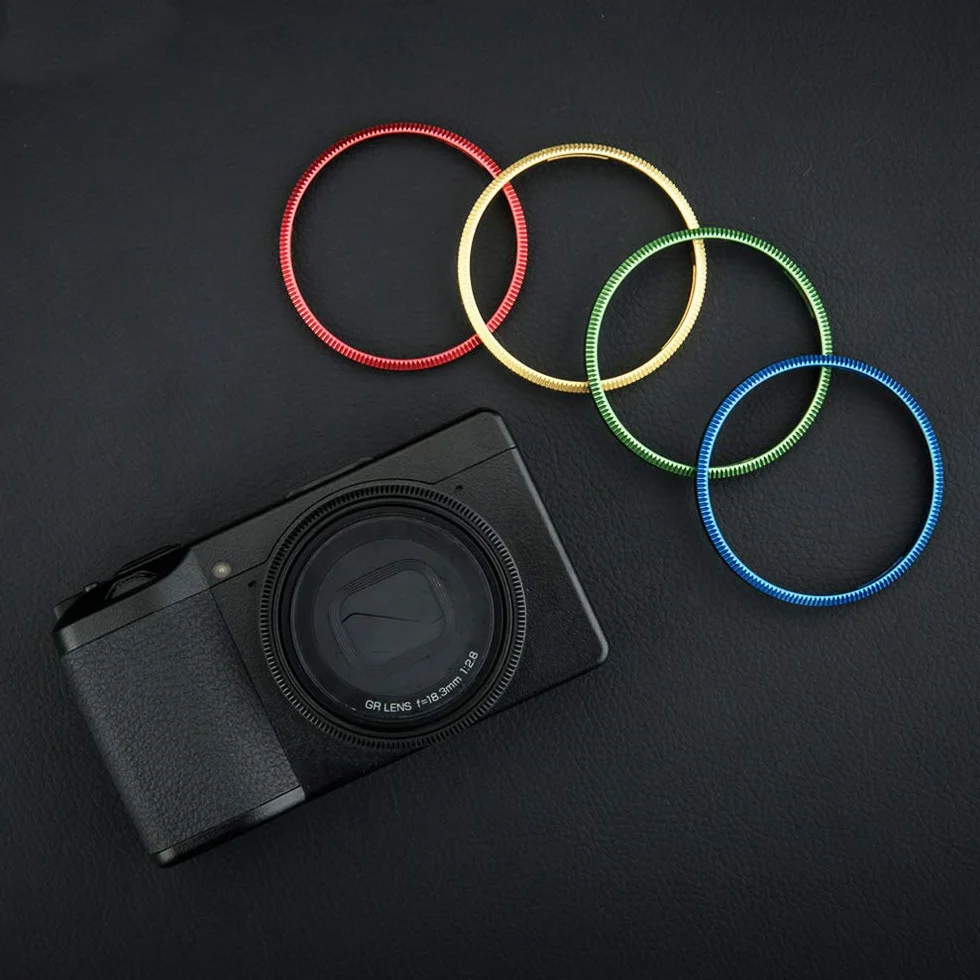 Metalowa nasadka pierścieniowa do aparatu cyfrowego Ricoh GR III GRIII GR3, zamiennik oryginalnej nasadki pierścieniowej Ricoh GN-1, osłona obiektywu do dekoracji obiektywu aparatu, czarna
