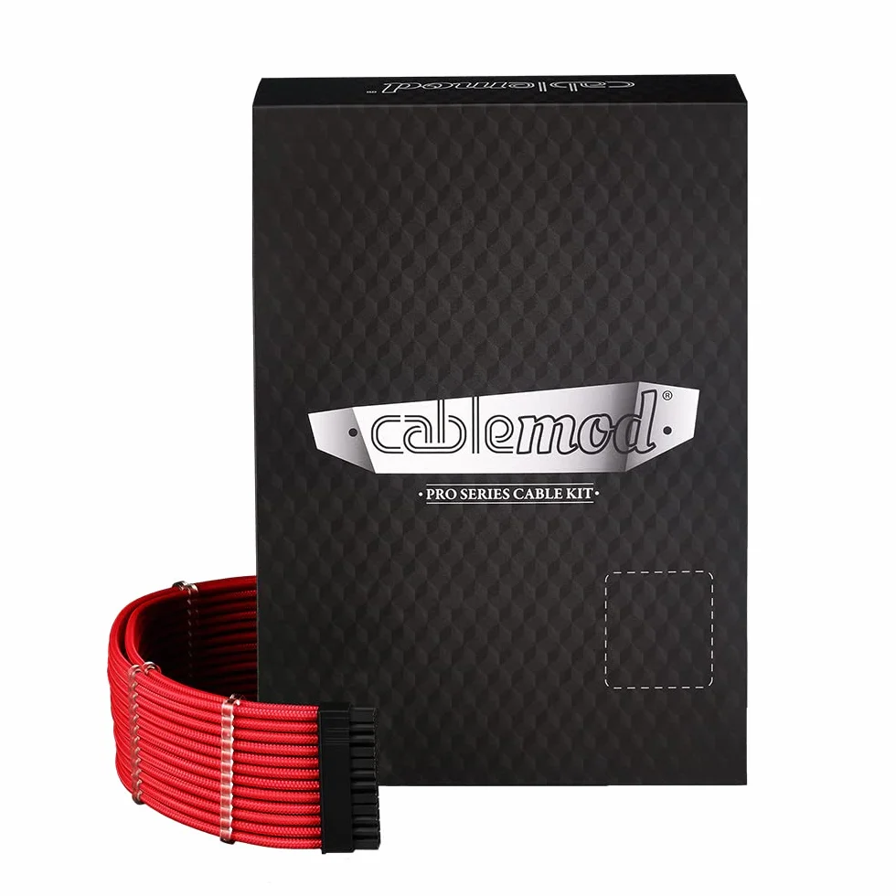 CableMod C-Series PRO ModMesh 12VHPWR zestaw kabli do Corsair RM, RMi, RMx (czarna etykieta) - rot