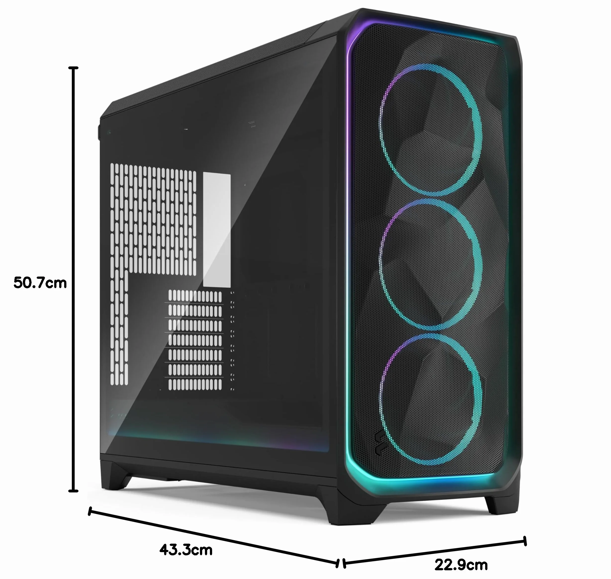 Fractal Design Meshify 3 XL Ambience Pro RGB Black TG z zaawansowaną wentylacją i oświetleniem ARGB