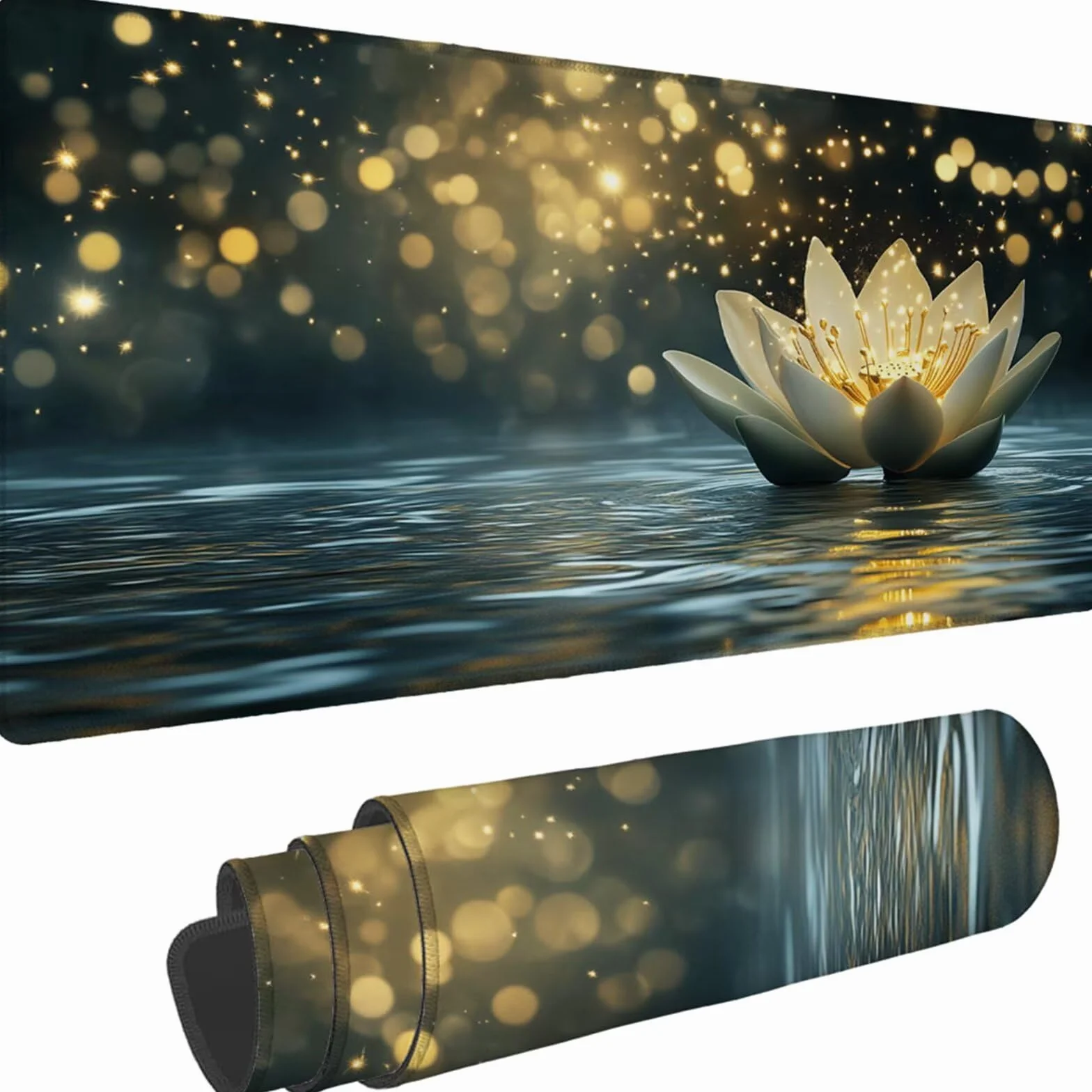 Gamingowa podkładka pod mysz 1200 x 600 x 3 mm, XXL, wodoszczelna, odporna na ścieranie, z przyszytymi krawędziami, podkładka na biurko, poprawia prędkość i precyzję, do laptopa, komputera, wzór