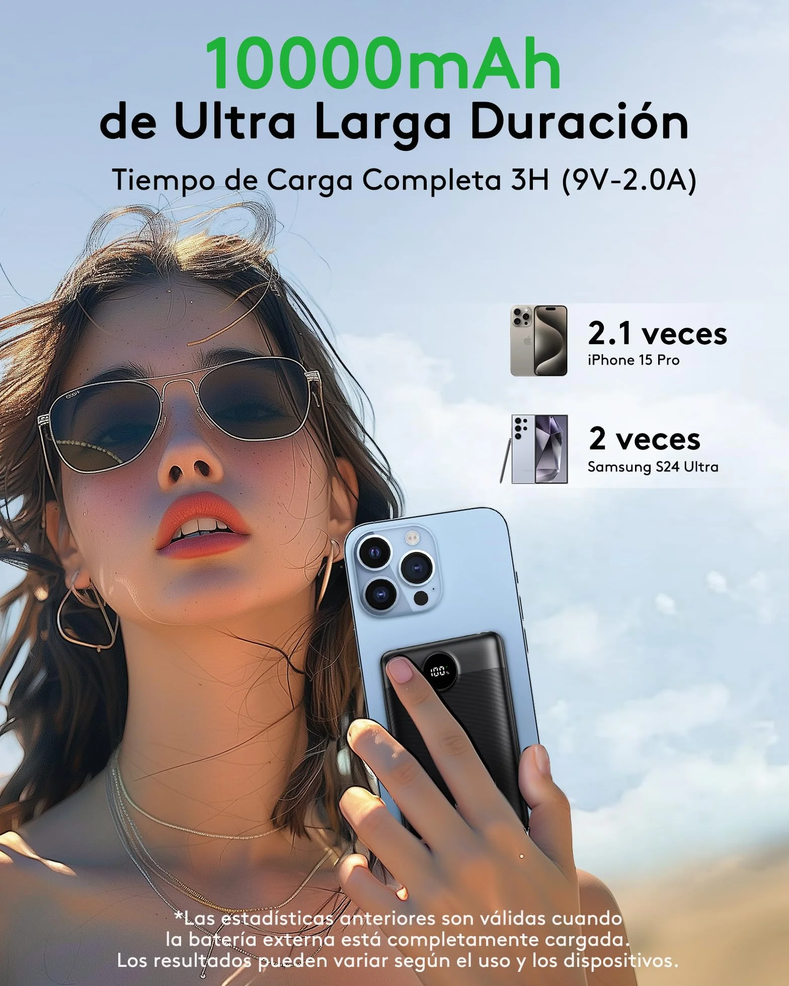 VEEKTOMX Mini Power Bank 10000mAh powerbank 22.5W PD3.0 QC3.0 Quick Charge USB C Portable Charger, mały rozmiar z 2 portami ładowania, kompatybilny z iPhone 15/iPad/Mini fan/Galaxy