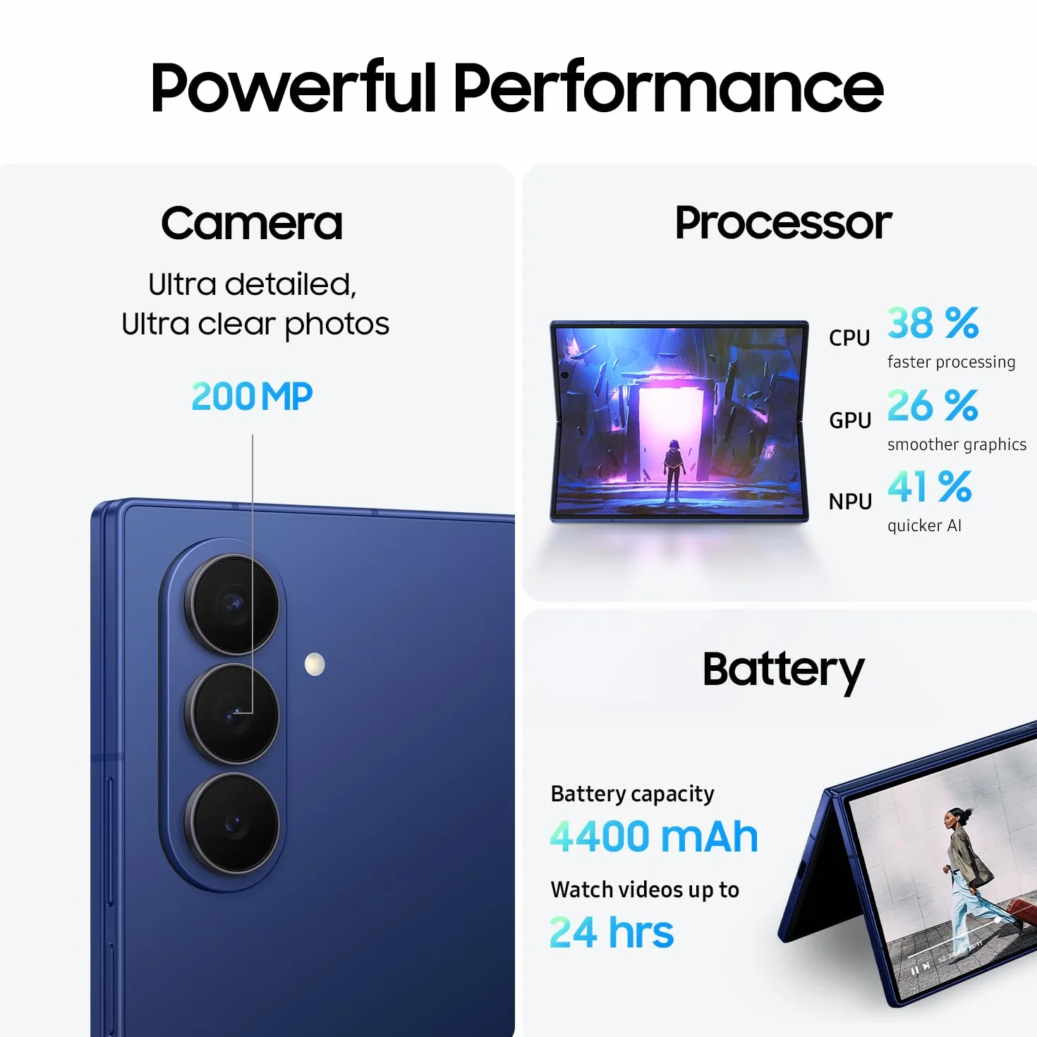 Samsung Galaxy Z Fold7, 256GB, czarny (wersja CAD i) - smartfon AI, Snapdragon 8 Elite, 200 MP, składany dynamiczny wyświetlacz AMOLED, wiele zadań z Galaxy AI