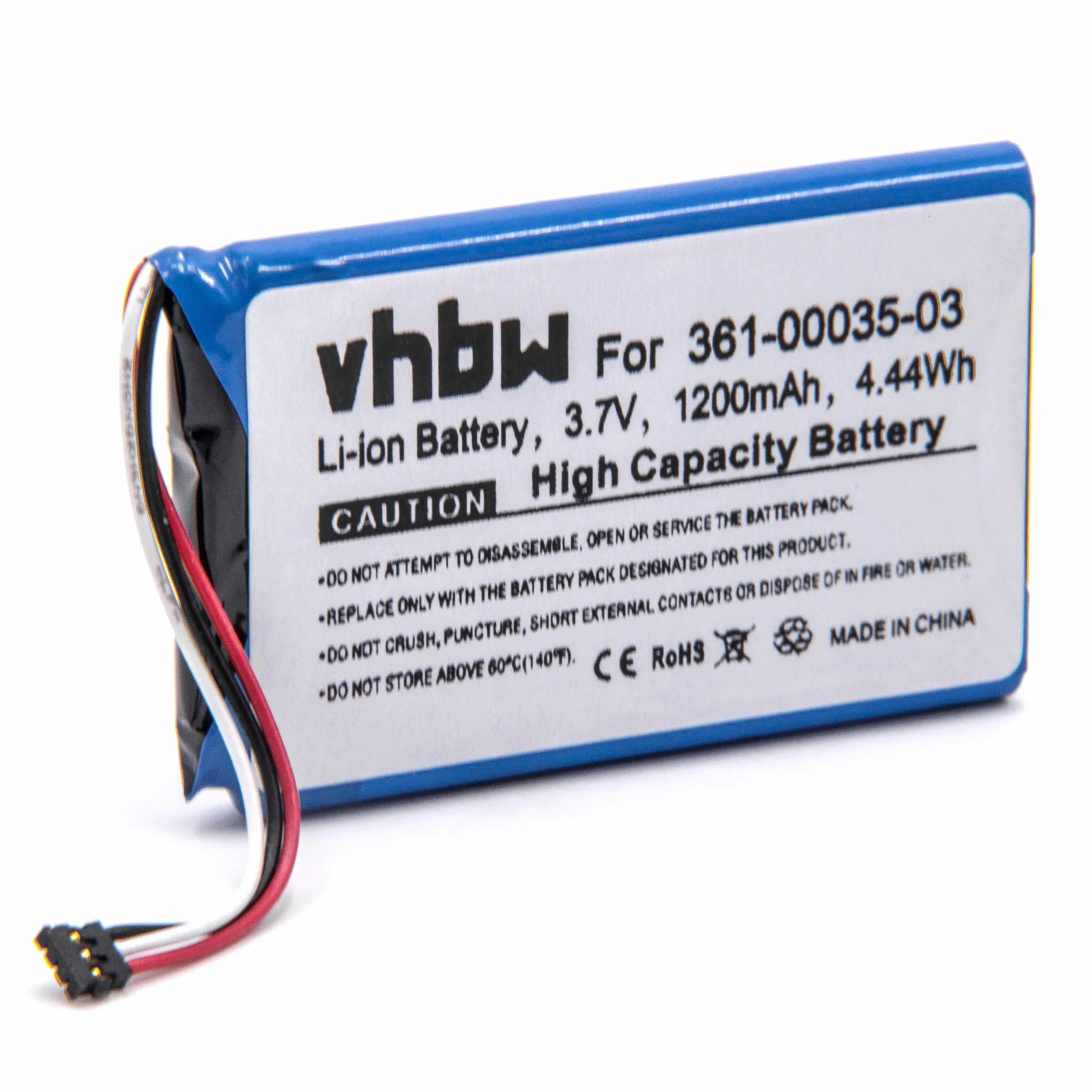 vhbw Bateria kompatybilna z Garmin Varia RTL501 nawigacja GPS (1200 mAh, 3,7 V, litowo-polimerowa)