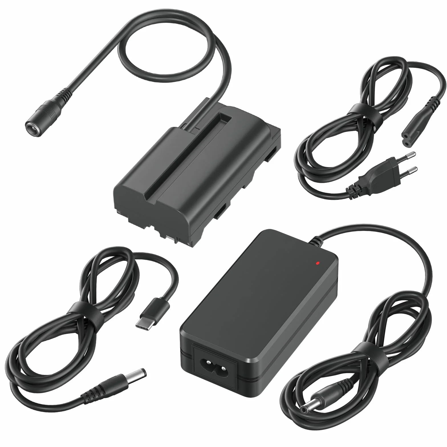 NP-F550/F770/F970 atrapa zestawu akumulatorów, zasilacz sieciowy ze złączem akumulatora do Sony CCD-SC55 TR516 TR716 TR818 TR910 TR917