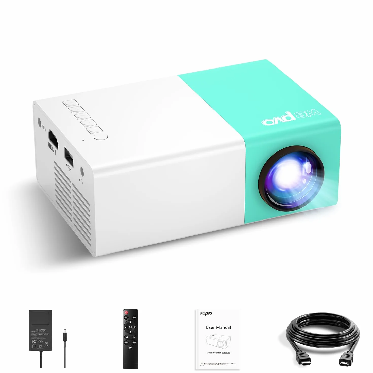 Mini przenośne zewnętrzne projektory filmowe, projektor wideo LED Pico do projektorów filmowych kina domowego, kompatybilny ze smartfonem/tabletem/laptopem/TV Stick/PS/USB