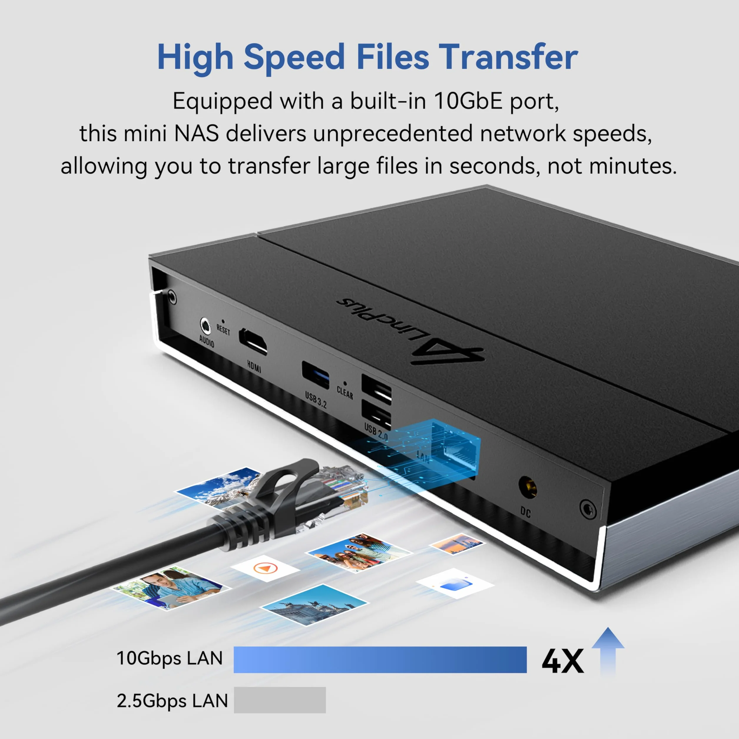 LincStation N2 6-Bay NAS Pamięć Sieciowa - Intel N100 4-rdzeniowy, 16GB RAM LPDDR5, 128GB eMMC, 2x SATA + 4x M.2 NVMe, 10GbE, HDMI 4K, 2-letnia Gwarancja (Bezdyskowa)