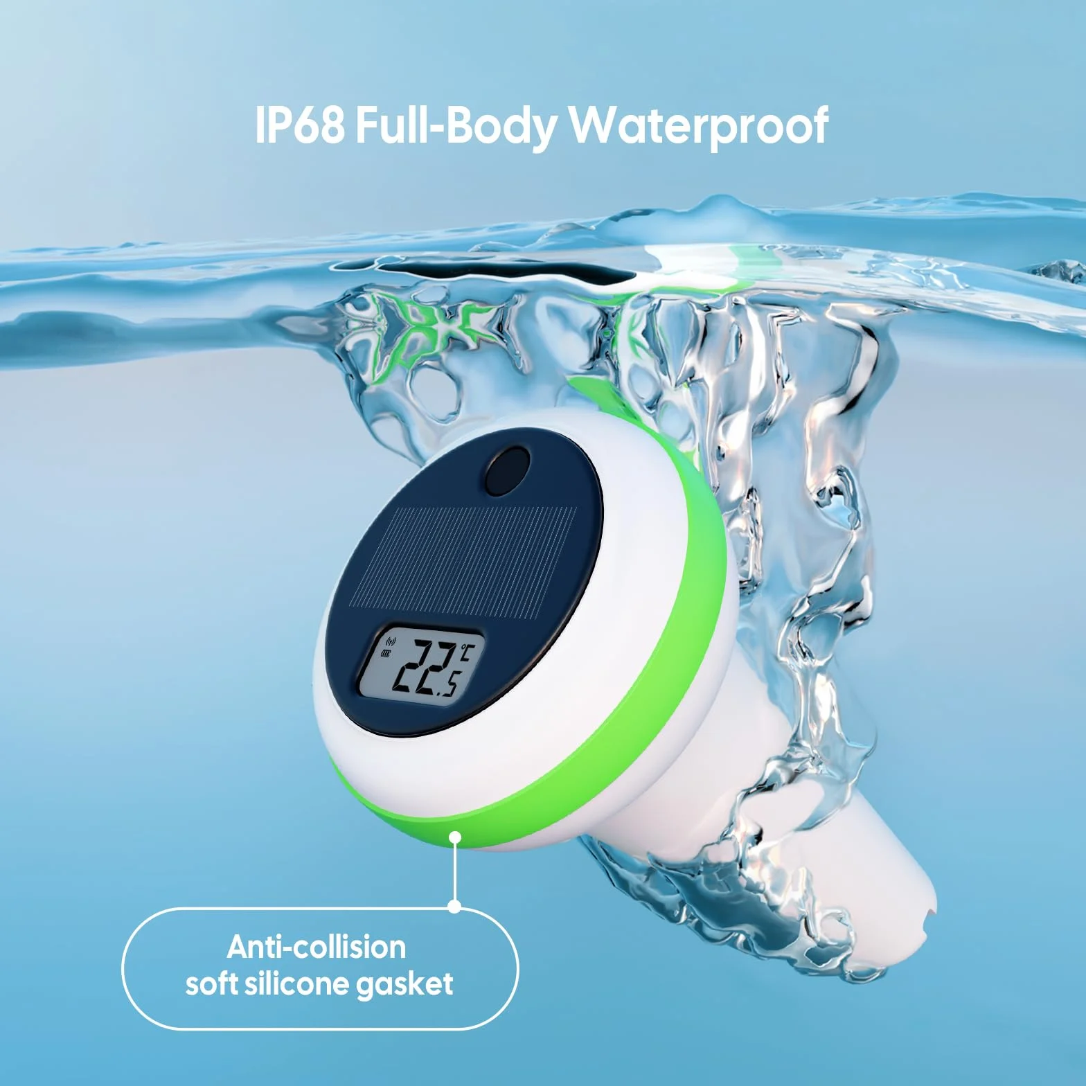 Inkbird IBS-P03R solarny termometr basenowy Wifi z zestawem IM-03 Wifi Gateway, monitor wilgotności UV