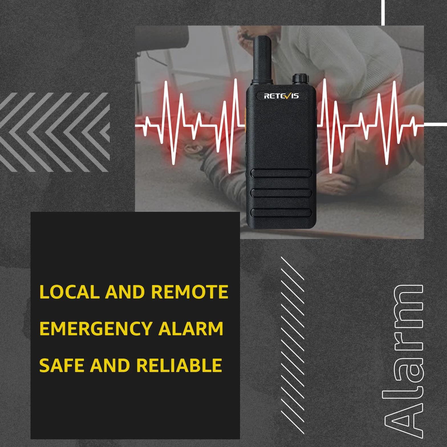 Retevis RT622P Walkie Talkie Mini, 15mm Ultra-cienki, USB-C Akumulator Krótkofalówka 1620mAh Bateria, VOX, Profesjonalna Restauracja Walkie Talkie Przenośne ze Słuchawkami (4 Szt., Czarny)