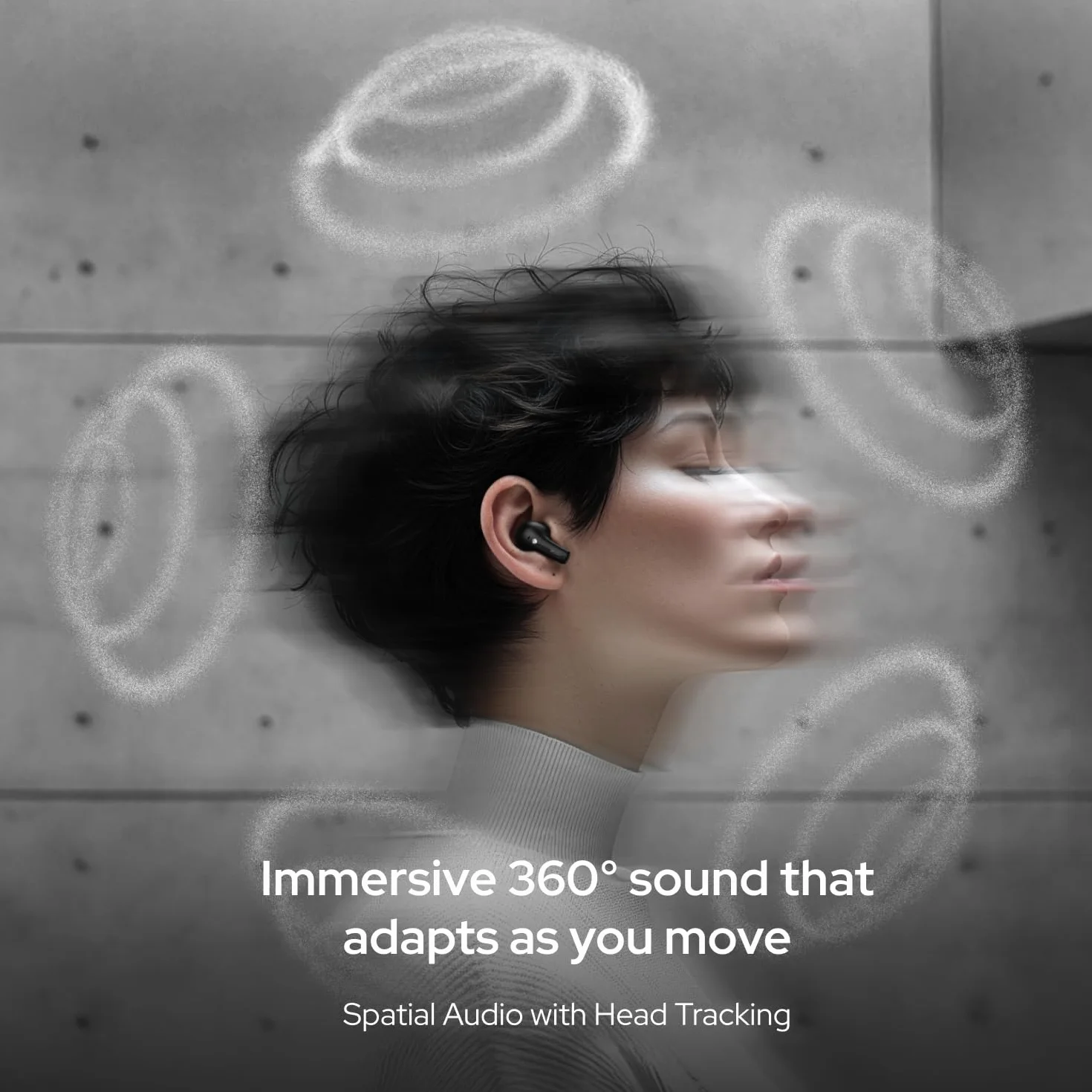 Noise Master Buds 2 z SoundByBose (2026), adaptacyjny ANC 51 dB, Hi-Res LHDC Audio, 360° Spatial Audio z Head-Tracking, 6-Mic ENC, podwójne parowanie, szybkie ładowanie i BT v6.1 (Aurum)