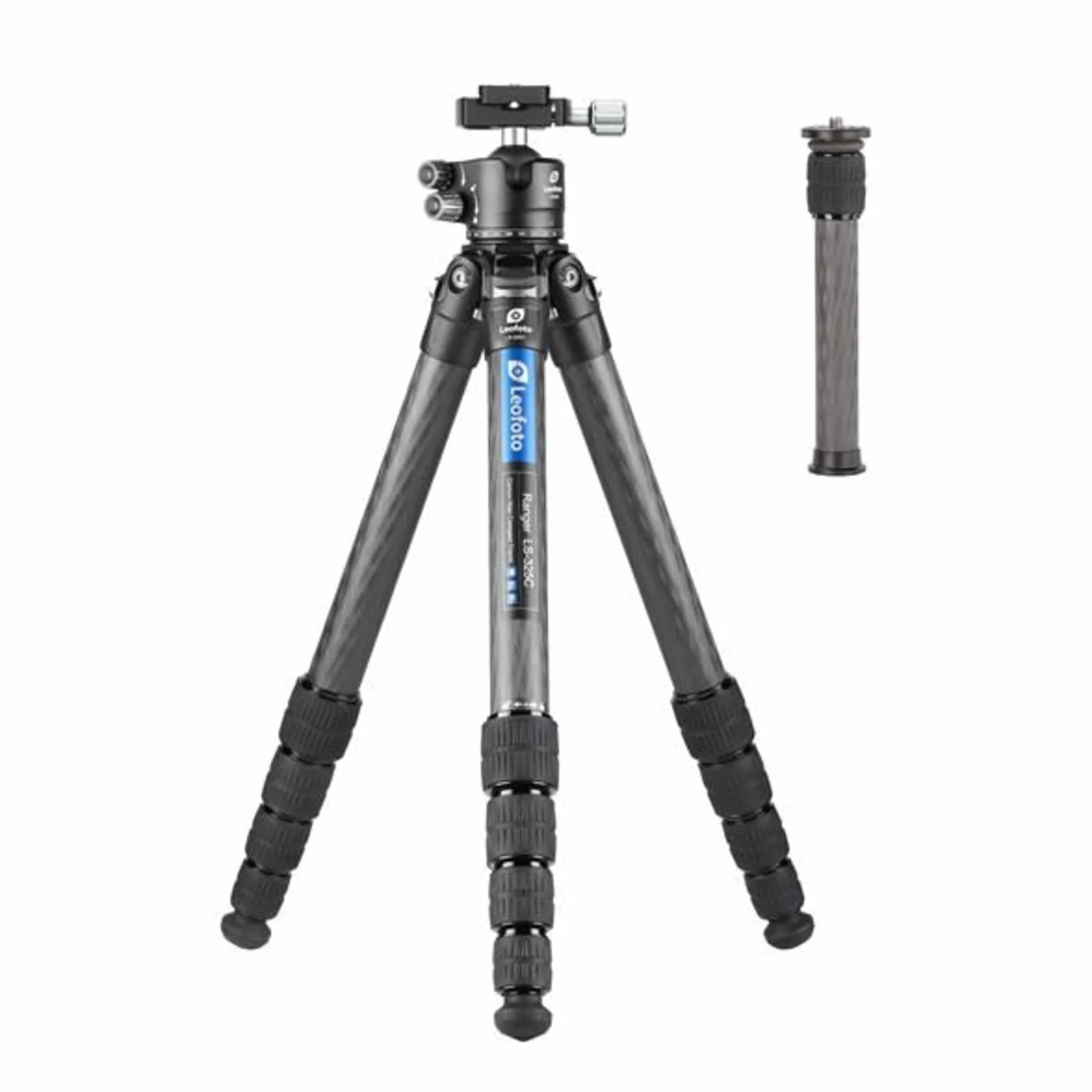 Leofoto - Ranger - trójnóg węglowy z głowicą kulową - nogi regulowane pod 3 kątami - idealny do fotografii makro - LS-325C+LH-40