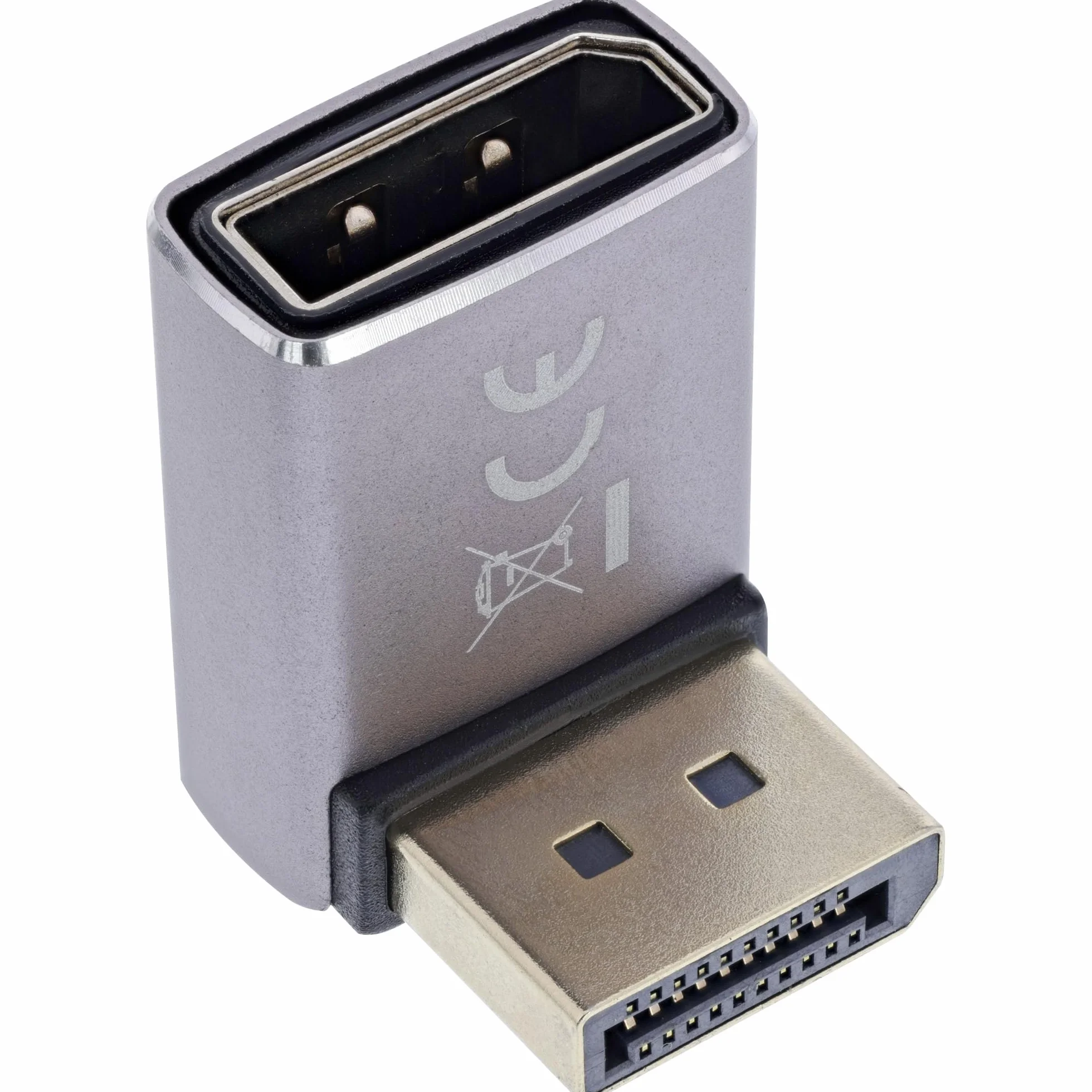 InLine Adapter DisplayPort 1.4 kąt 90° DP do gniazda 8K 17291G