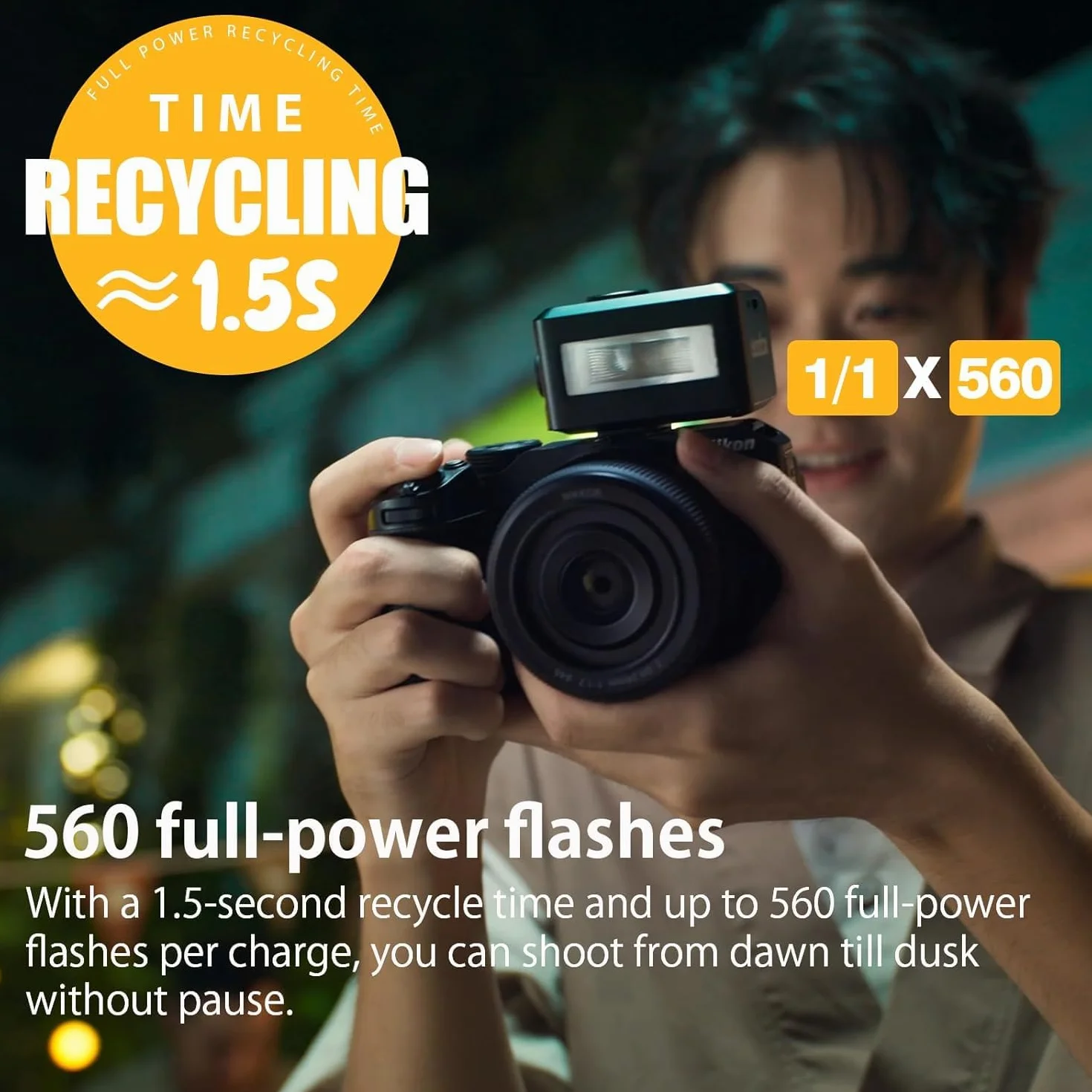 Godox iT30Pro N TTL Mini lampa błyskowa, iT30 Pro N bezprzewodowa lampa błyskowa 2.4G HSS 1/8000 s TTL, z ekranem dotykowym i USB-C, kompatybilna z Nikon ZF Z6, Z7II, Z6II, Z8, ZFC Z9, D4, D5 itp.