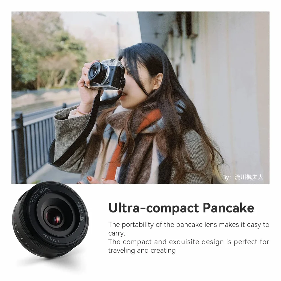 TTArtisan AF 27 mm F2.8 Obiektyw z automatycznym ustawianiem ostrości APS-C kompatybilny z lustrzanicami bezlusterkowymi Sony E-Mount A5000 A5100 A6000 A6100 A6300 A6400 A6500 A6600 NEX-3 NEX-3N NEX