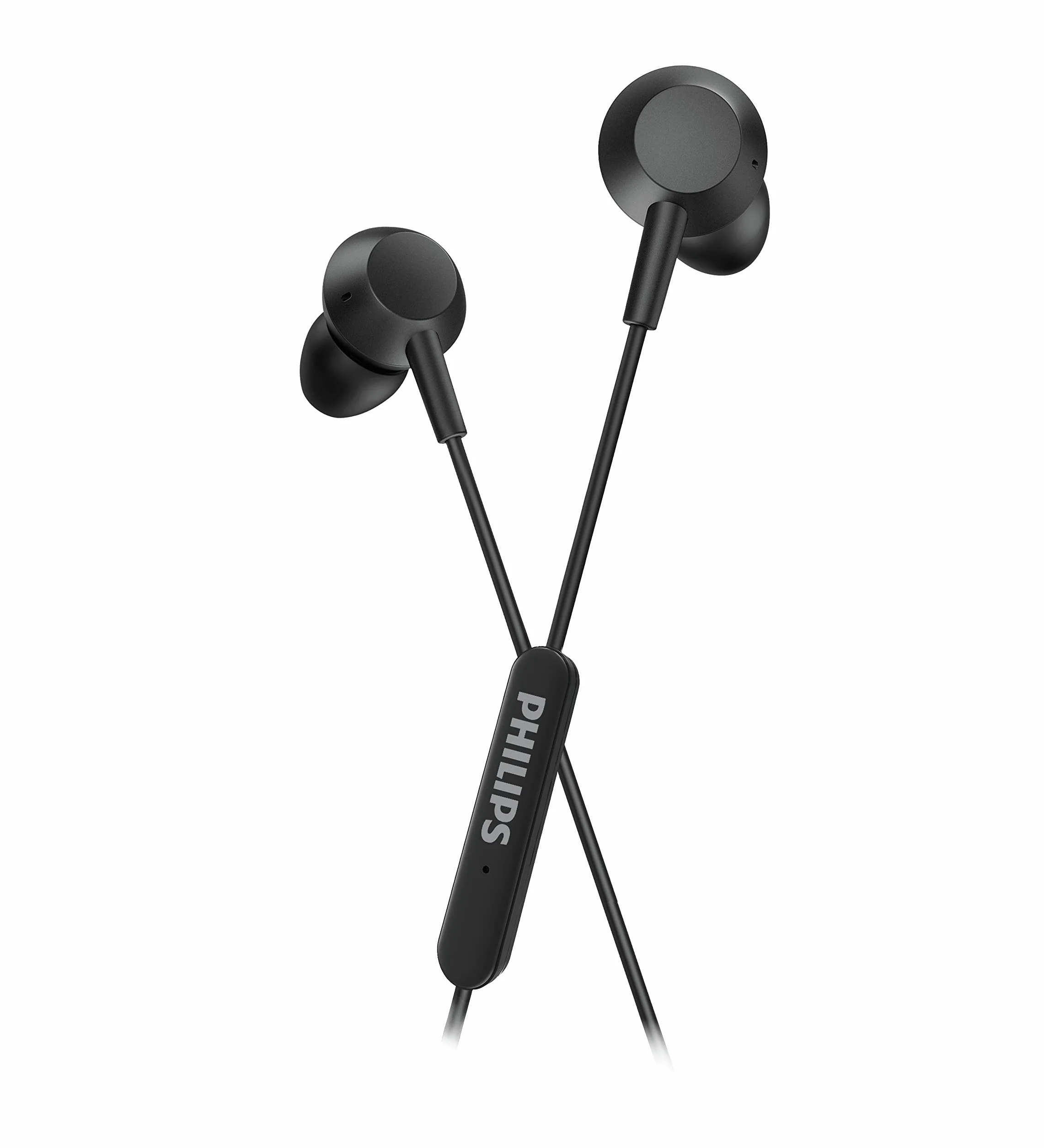 PHILIPS TAE5008BK/00 Słuchawki Douszne z Mikrofonem, Lekkie Słuchawki P, USB-C, Kabel 1.2 m, Pilot z 3 Przyciskami, 3 Rozmiary Końcówek, Wygodne Dopasowanie, Czysty Dźwięk Mocny Bas, Czarne