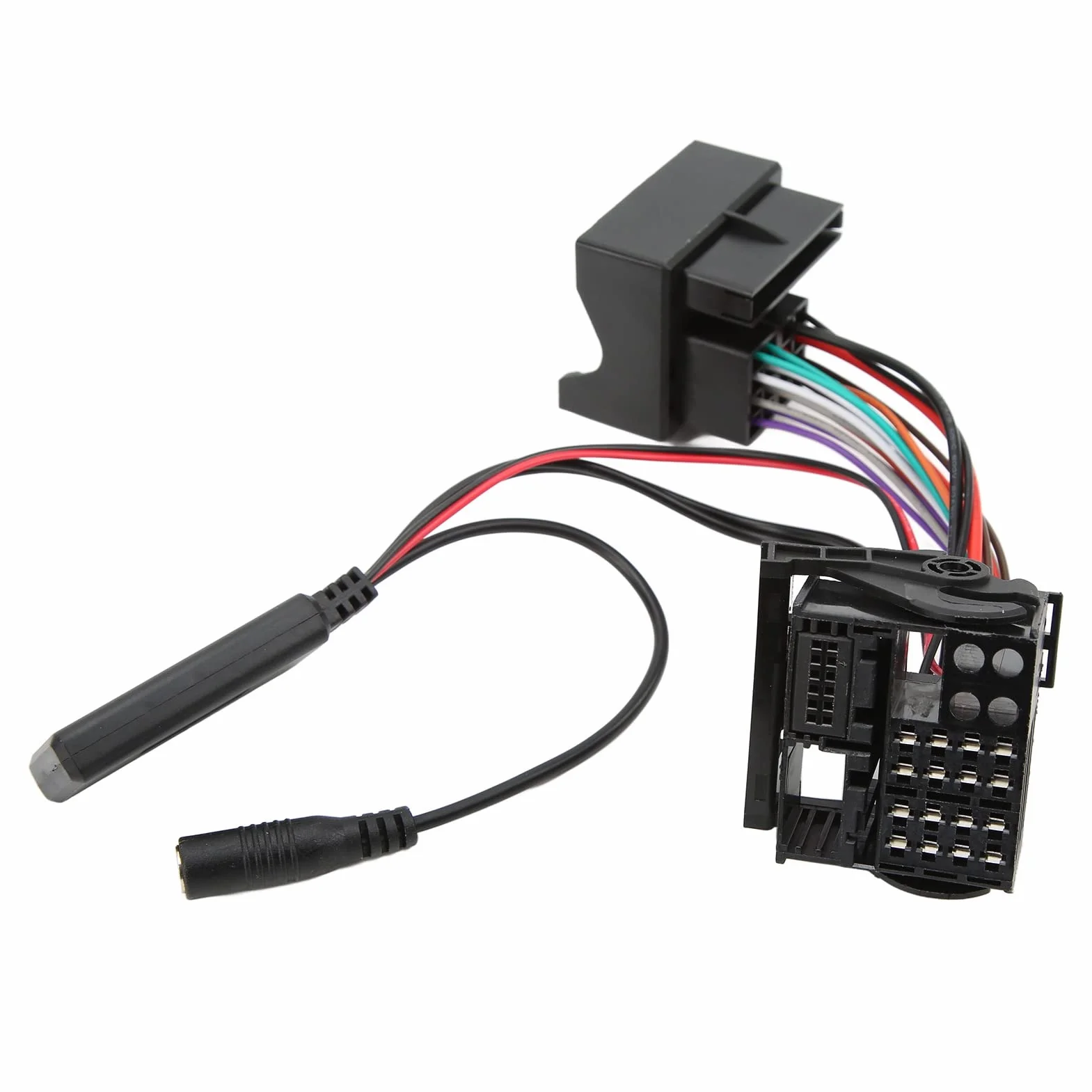 Bezprzewodowy adapter kablowy Bluetooth 5.0 z zestawem mikrofonowym, zestaw głośnomówiący, adapter audio i muzyka, kabel AUX in z 12-biegunowym mikrofonem do CD30, Mp3, CDC40,