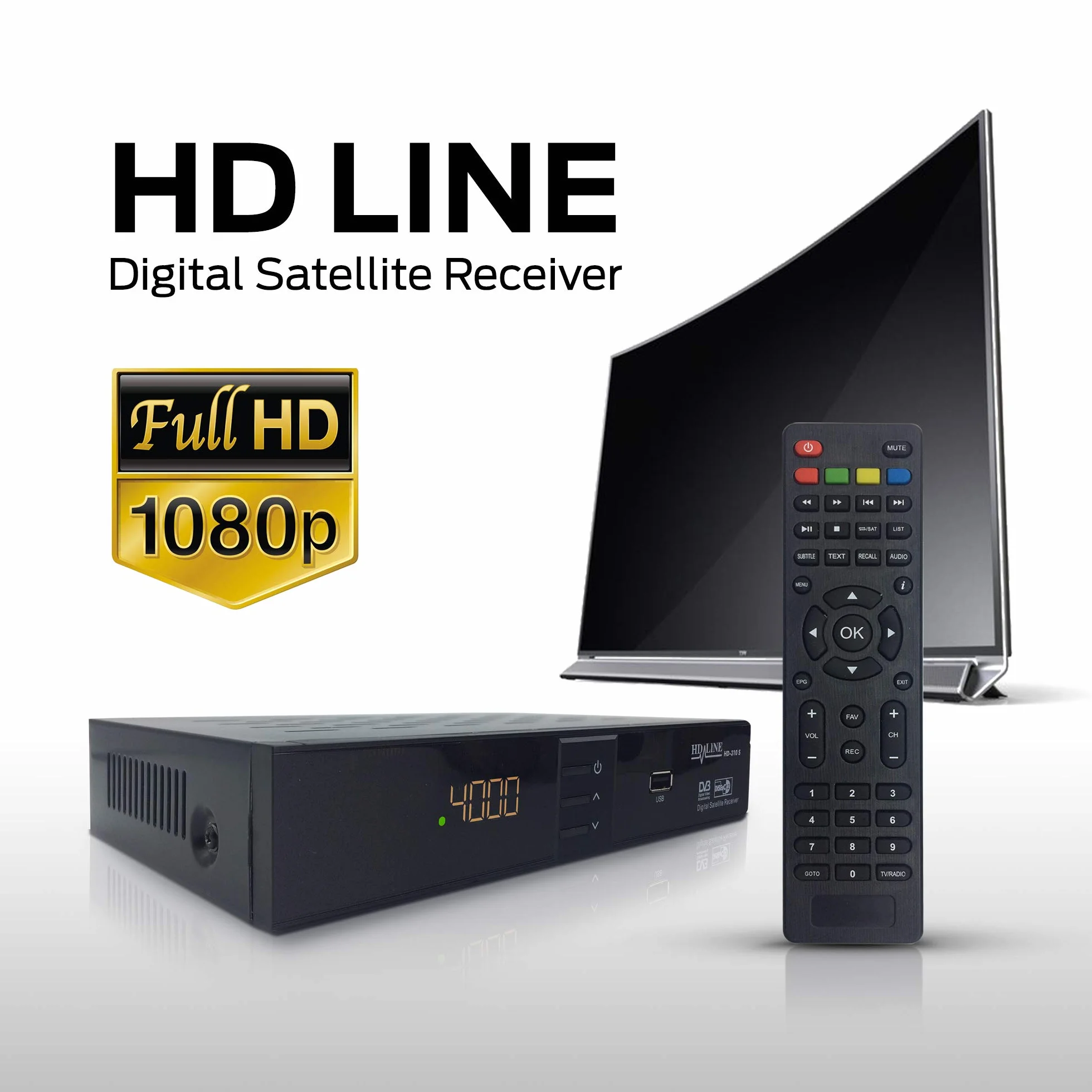Hd-line 310 odbiornik satelitarnych Full HD cyfrowy DVBS-S2 do HDTV TV HDMI