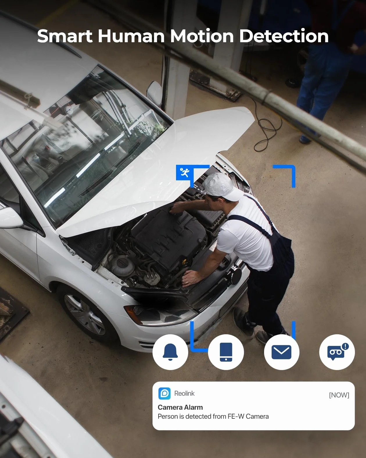 Reolink 6MP 360° Panorama Fisheye Camera, 2.4/5GHz Wi-Fi kamera Bezpieczeństwa Wewnątrz, Ochrona Domu/biura, Detekcja Ruchu, Korekcja Zniekształceń, Dźwięk Dwukierunkowy, IR Night Vision, FE-W (Biały)
