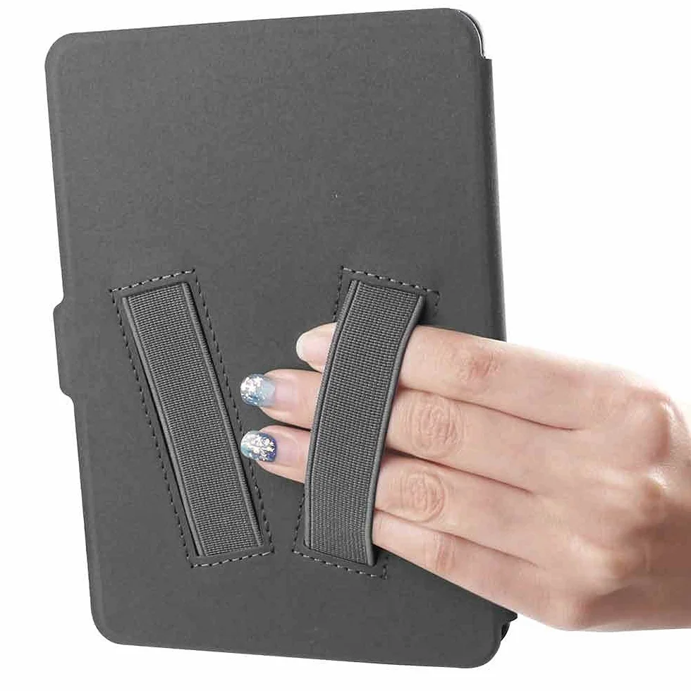 Youngme martshell etui do Kindle Paperwhite z 2 szt. paskami na rękę, odpowiednie dla małych osób ręka/budzenie do Kindle (Crame, DP75SDI / EY21)