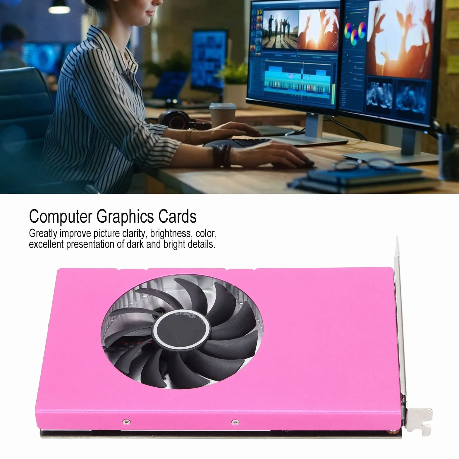 4-ekranowe Karty Graficzne HDR 4GB 128bit GDDR5, Rozdzielczość 4K 2K 1080P, Interfejs PCI-Express 3.0 X 8, Karta Graficzna do Gier 4HDMI, Obsługa Podzielonego Ekranu 10-bitowa Głębia Kolorów Karta Gra