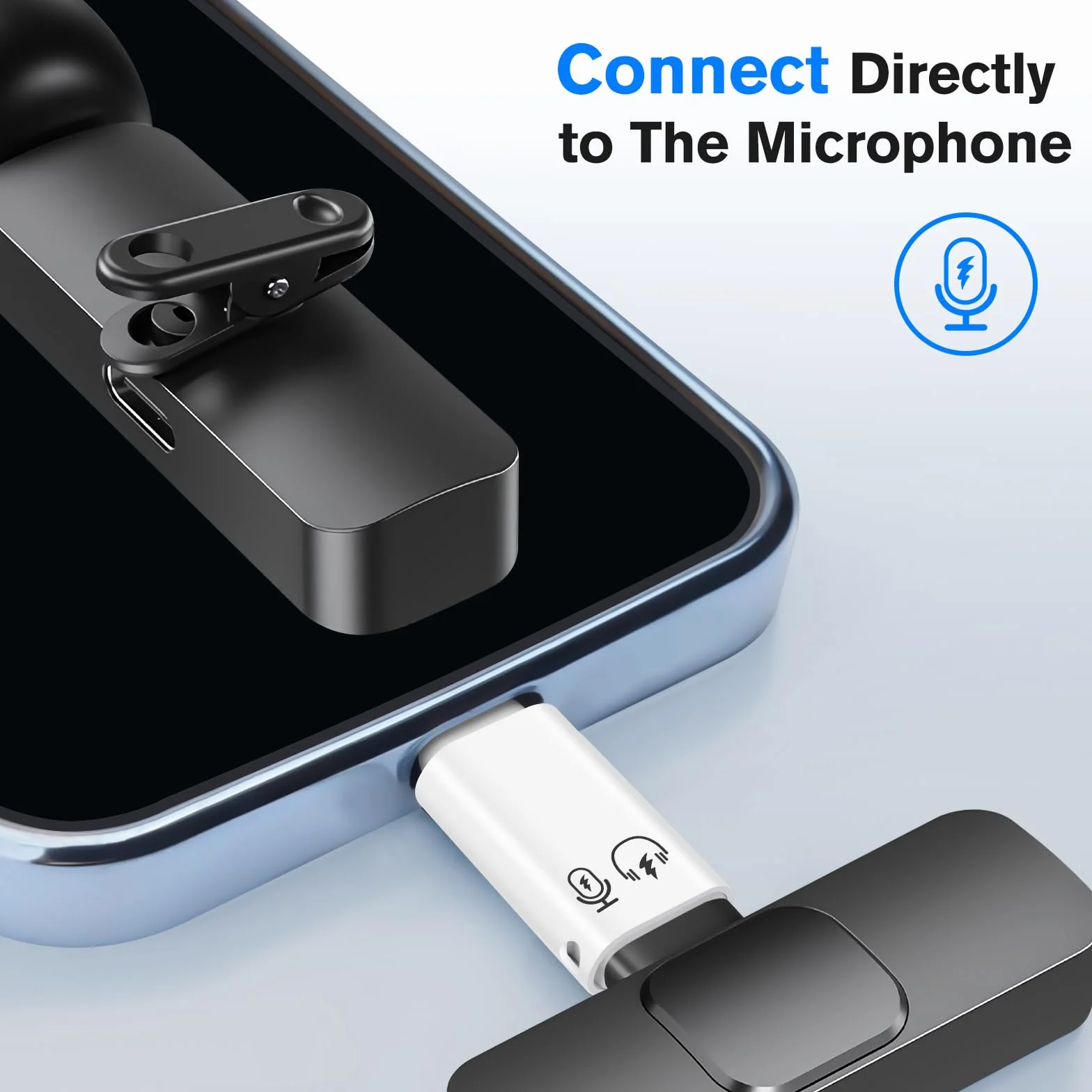 Adapter USB-C 3.1 na Lightning (2 sztuki), Lightning męski na USB C żeński, adapter mikrofonowy do słuchawek, ładowanie, kompatybilny z OTG - biały